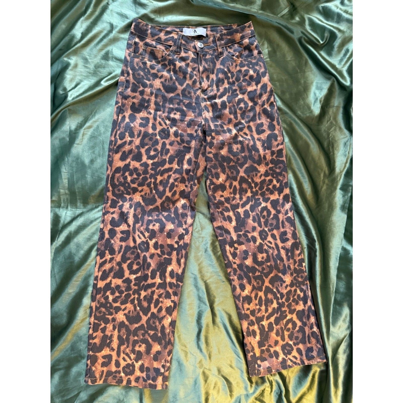 Flying Angel Y2K Style Leopard Pattern Wide/Straight Leg Jeans Flying Angel Y2K Style Leopard Pattern Wide/Straight Leg Jeans