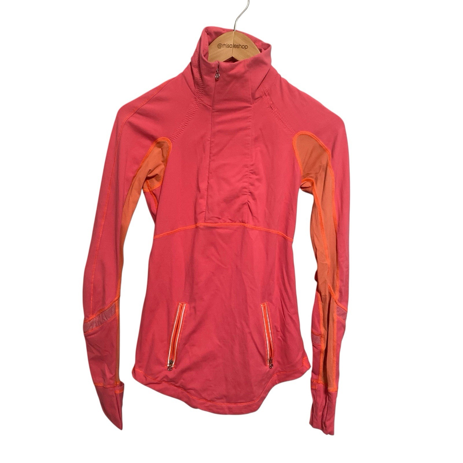 Lululemon Run: Reflect Pullover Y2k Neon Pink Orange Size 2