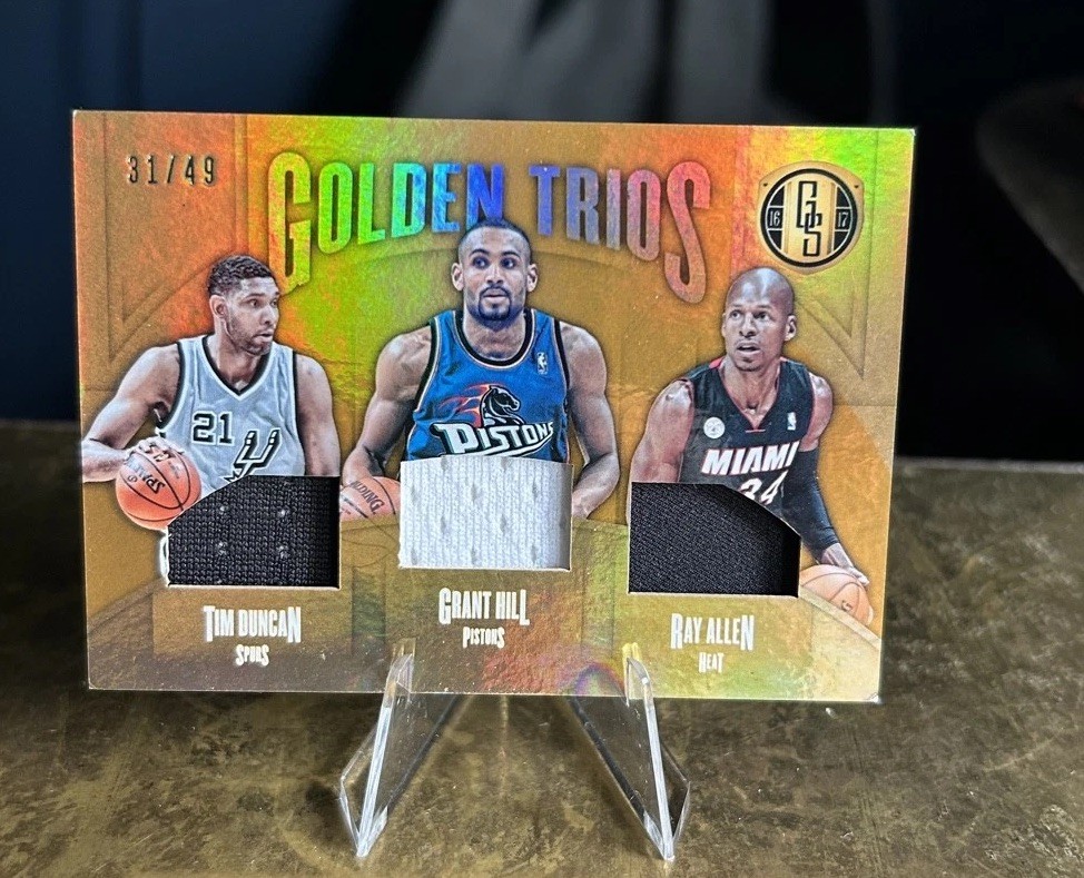 2016-17 Panini Gold Standard - Tim Duncan, Ray Allen, Grant Hill /49 Triple Mem 2016-17 Panini Gold Standard - Tim Duncan, Ray Allen, Grant Hill /49 Triple Mem