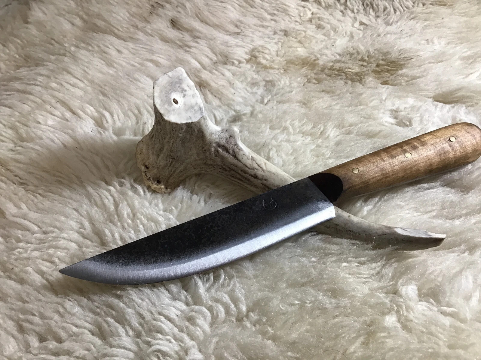 Jeff White French Trade Knife with Curly Maple handle Jeff White French Trade Knife with Curly Maple handle