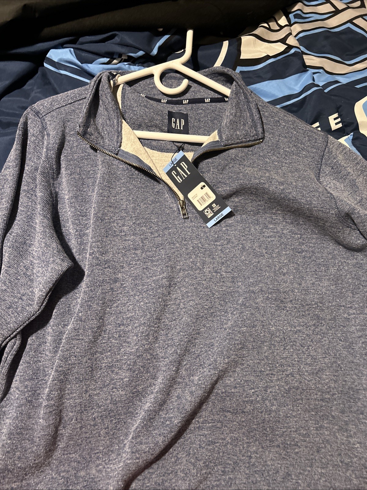 Gap Quarter Zip Blue/Grey Gap Quarter Zip Blue/Grey