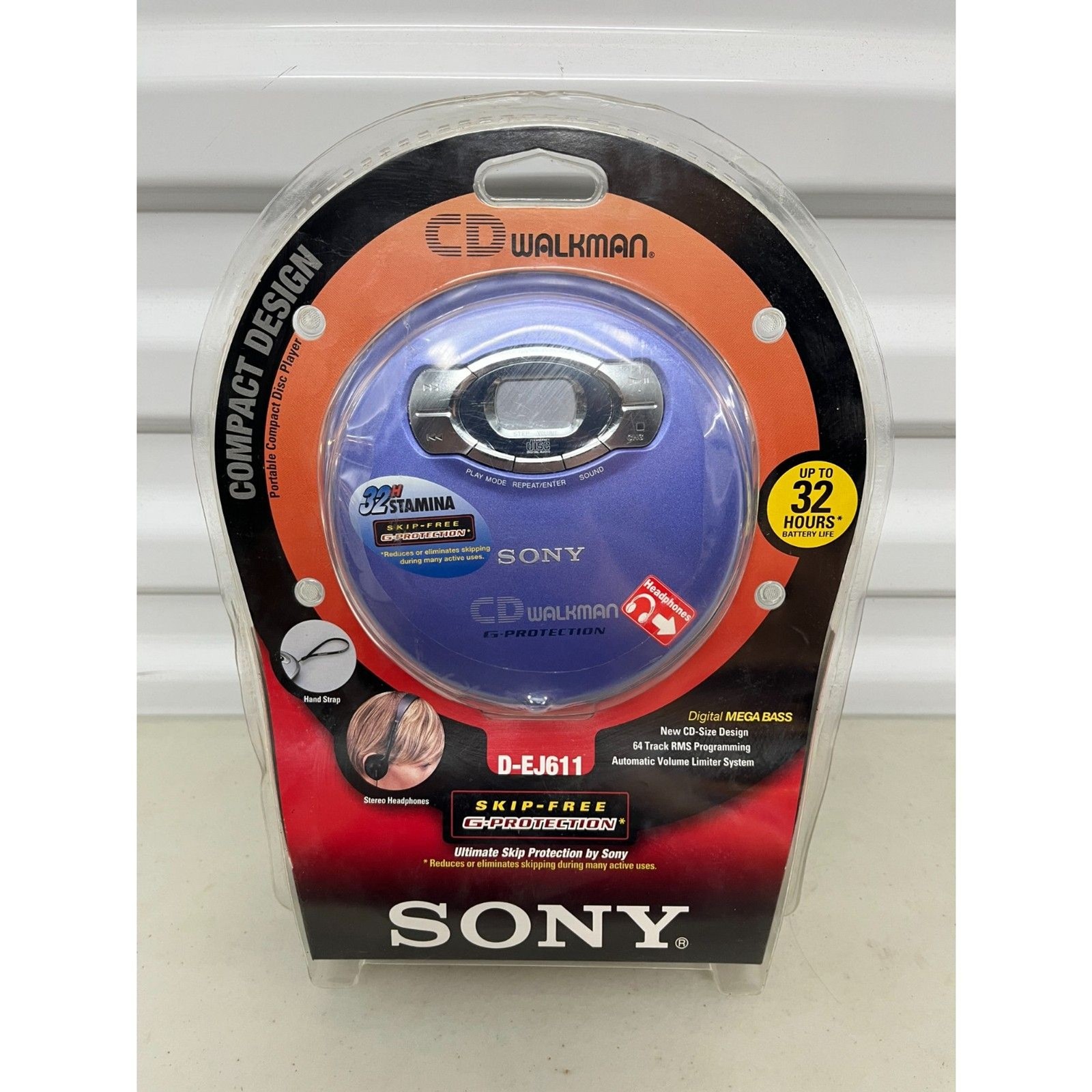 Sony D-EJ611 Portable Walkman CD Player with G-Protection - Indigo Sony D-EJ611 Portable Walkman CD Player with G-Protection - Indigo