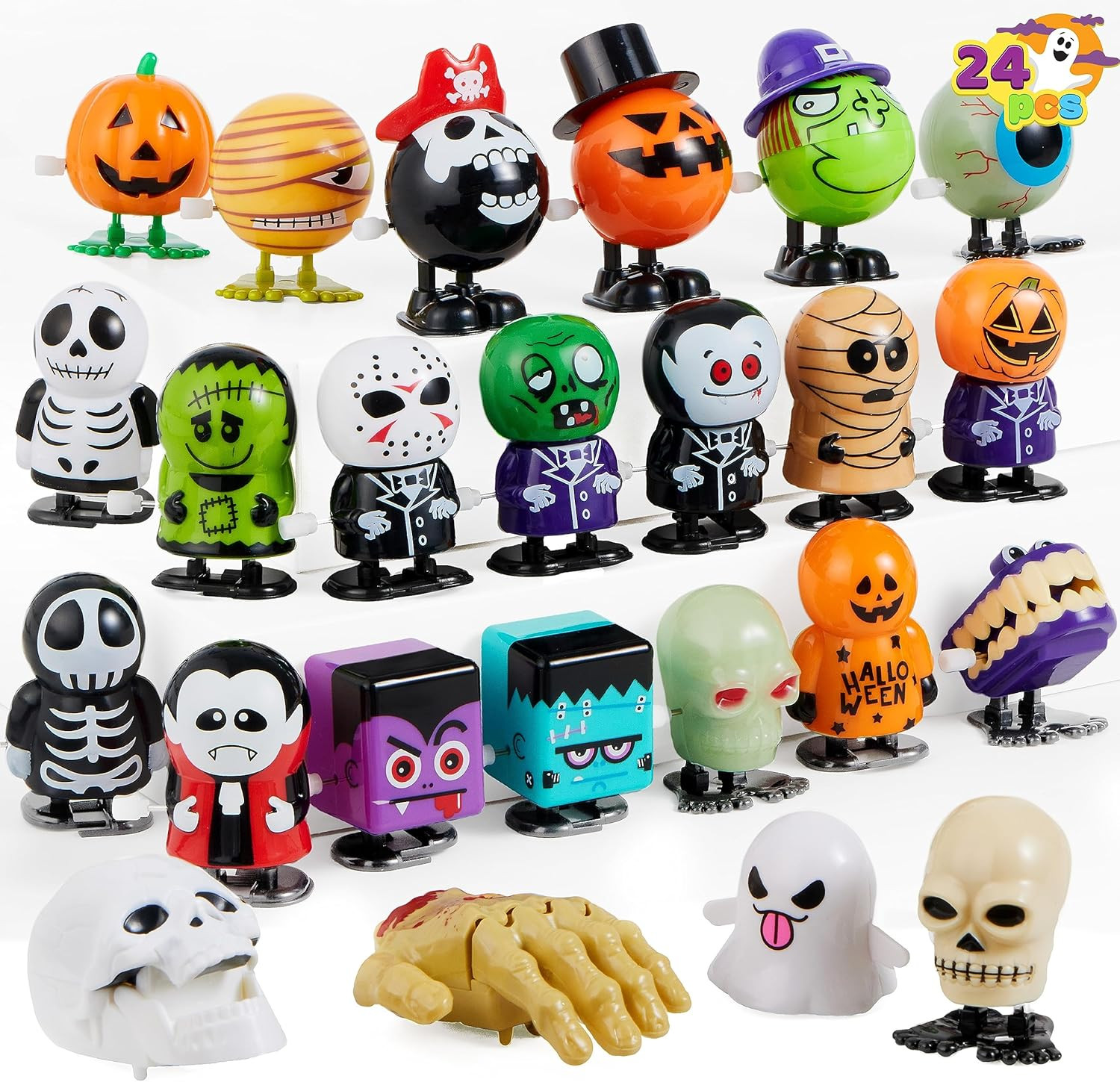 24 PCS Halloween Wind up Toys for Kids Gifts, Wind up Toys Bulk 24 PCS Halloween Wind up Toys for Kids Gifts, Wind up Toys Bulk