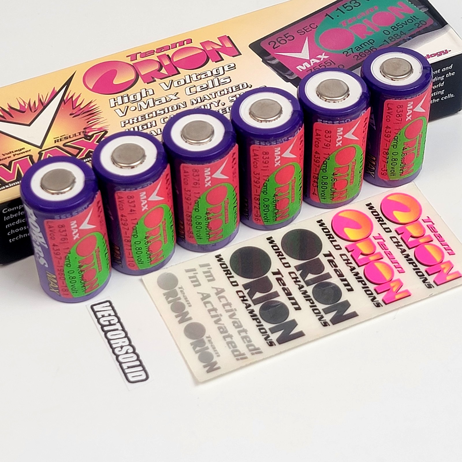 Vintage Team Orion V-Max Powers 2000mah 6 Cell Battery Pack Cells AT2106VM