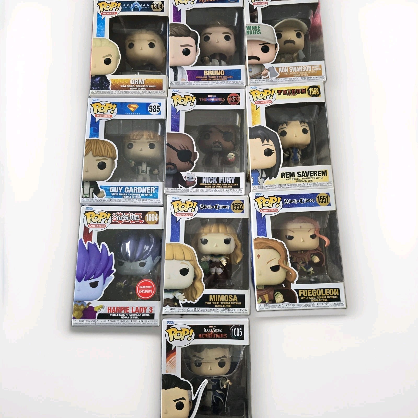 (10 Pack) Funko Pop Huge Lot Marvel / Heros/ Animation Figures NEW (10 Pack) Funko Pop Huge Lot Marvel / Heros/ Animation Figures NEW