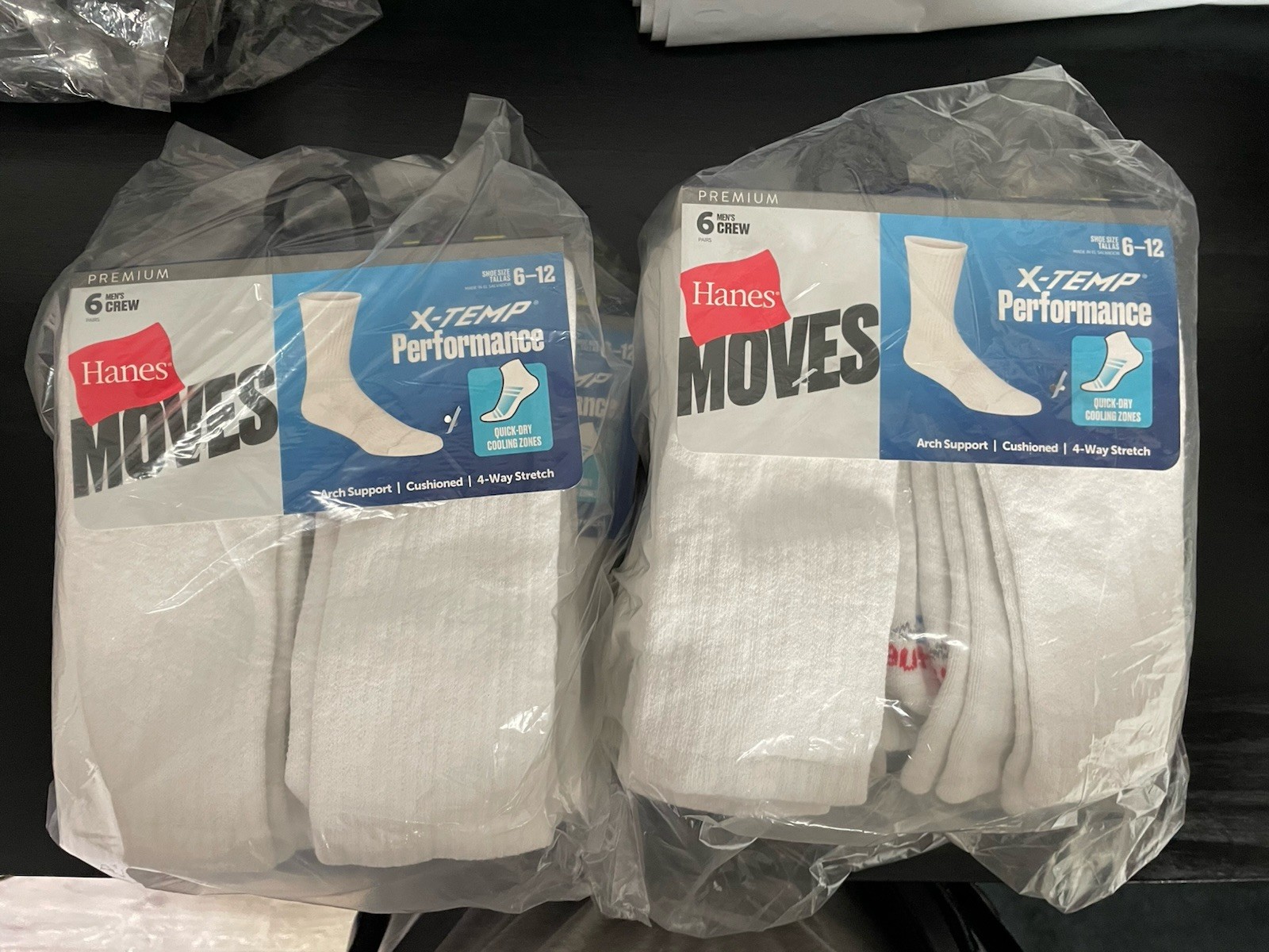 Hanes Men\'s X-Temp Performance Crew Socks White 24 Pairs 6-12 size Hanes Men\'s X-Temp Performance Crew Socks White 24 Pairs 6-12 size