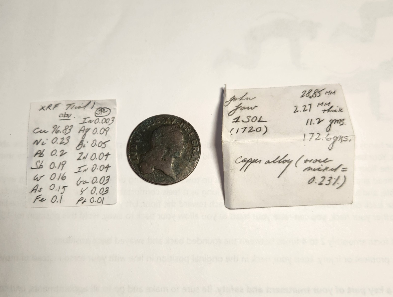 1720 AA France 1 Sol John Law (1-17)