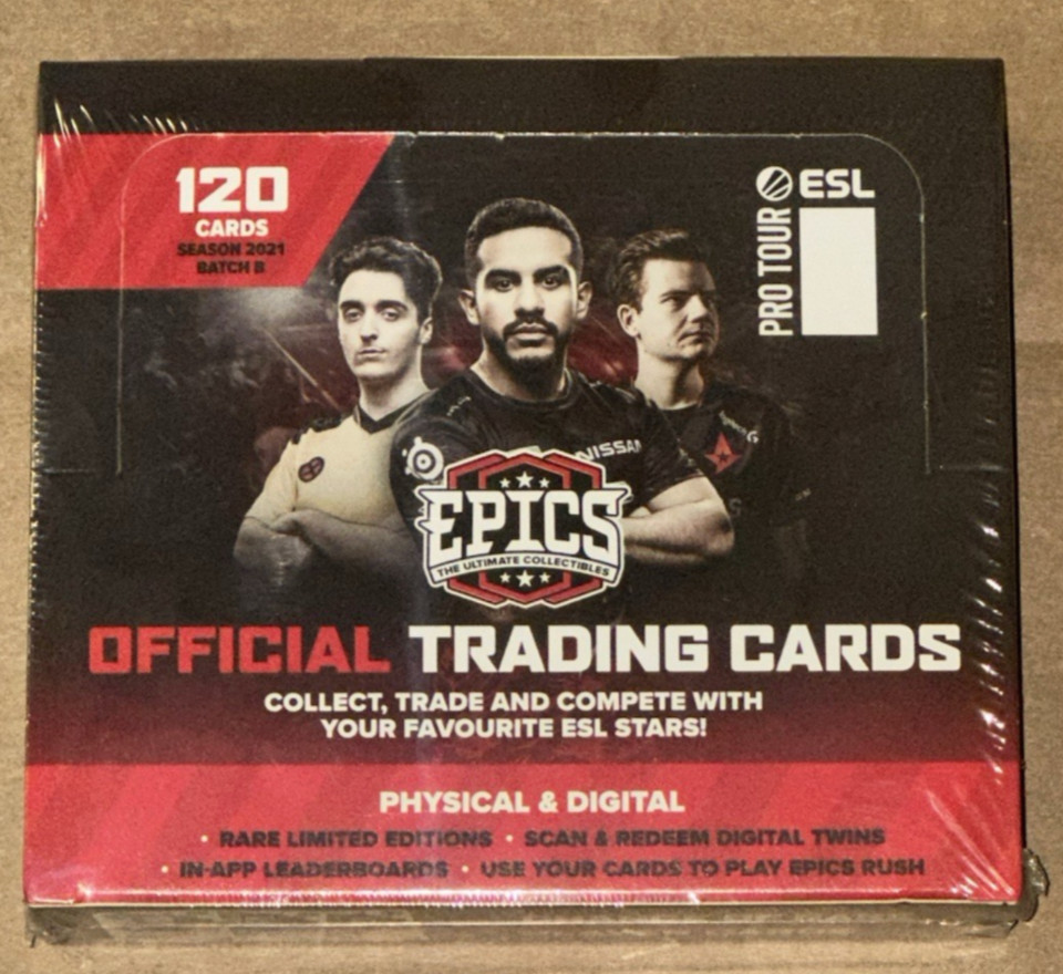 Epics GG 2021 CSGO Esl Batch B 120 cards Booster Box - Factory Sealed NEW Epics GG 2021 CSGO Esl Batch B 120 cards Booster Box - Factory Sealed NEW