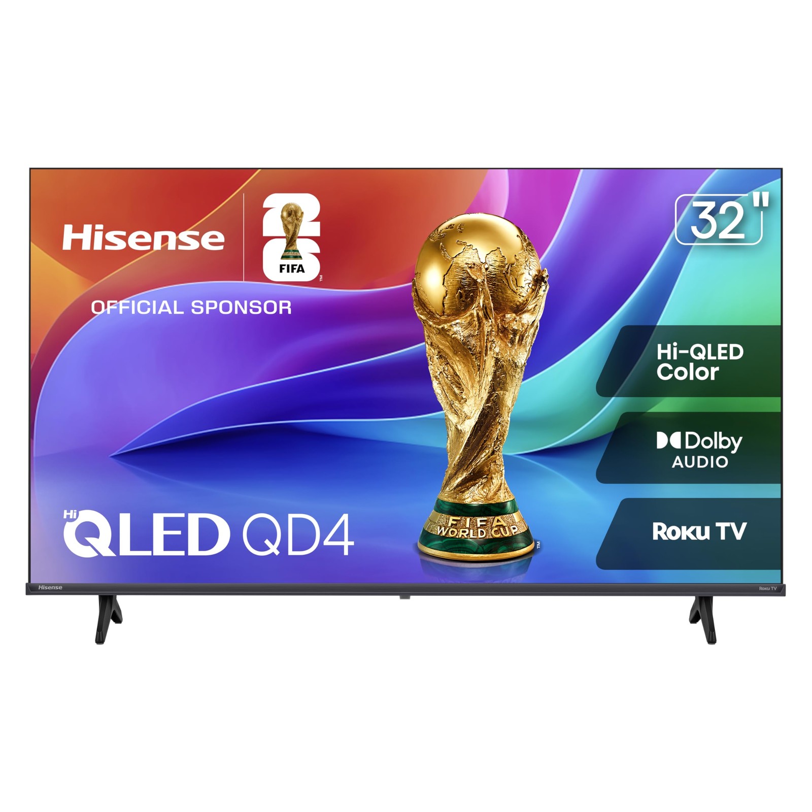 Hisense 32Inch Class QD4SR Series HiQLED HD Smart Roku TV 32QD4HSR, 2026 Mode... Hisense 32Inch Class QD4SR Series HiQLED HD Smart Roku TV 32QD4HSR, 2026 Mode...
