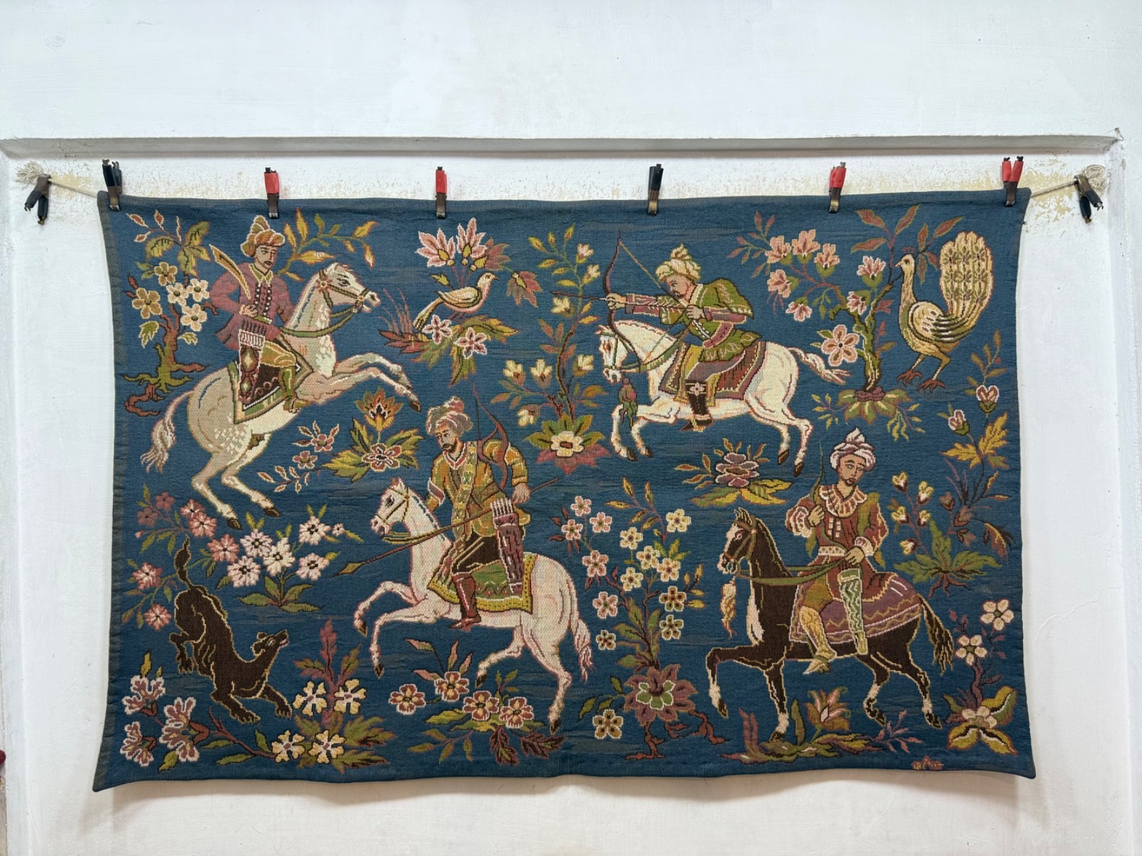 Vintage Fabulous French Aubusson Style Pictorial Figurative Motif Tapestry Vintage Fabulous French Aubusson Style Pictorial Figurative Motif Tapestry
