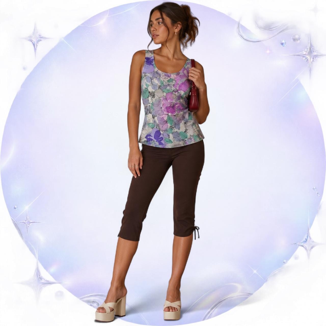 Vintage 1970s The Wilroy Traveller Floral Peplum Top π Vintage 1970s The Wilroy Traveller Floral Peplum Top π