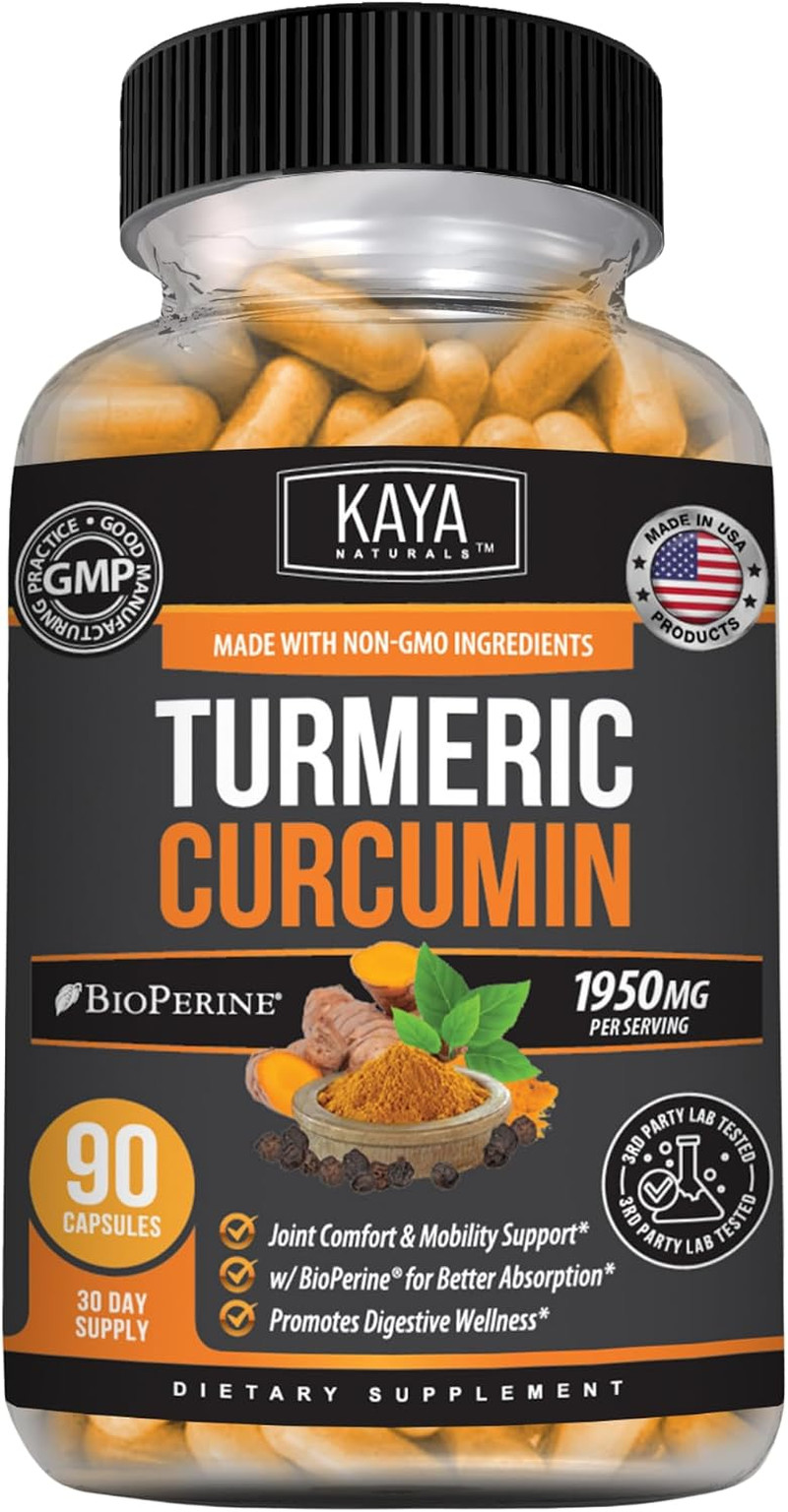 Turmeric Curcumin with Black Pepper, 1950mg, 90 Capsules Turmeric Curcumin with Black Pepper, 1950mg, 90 Capsules