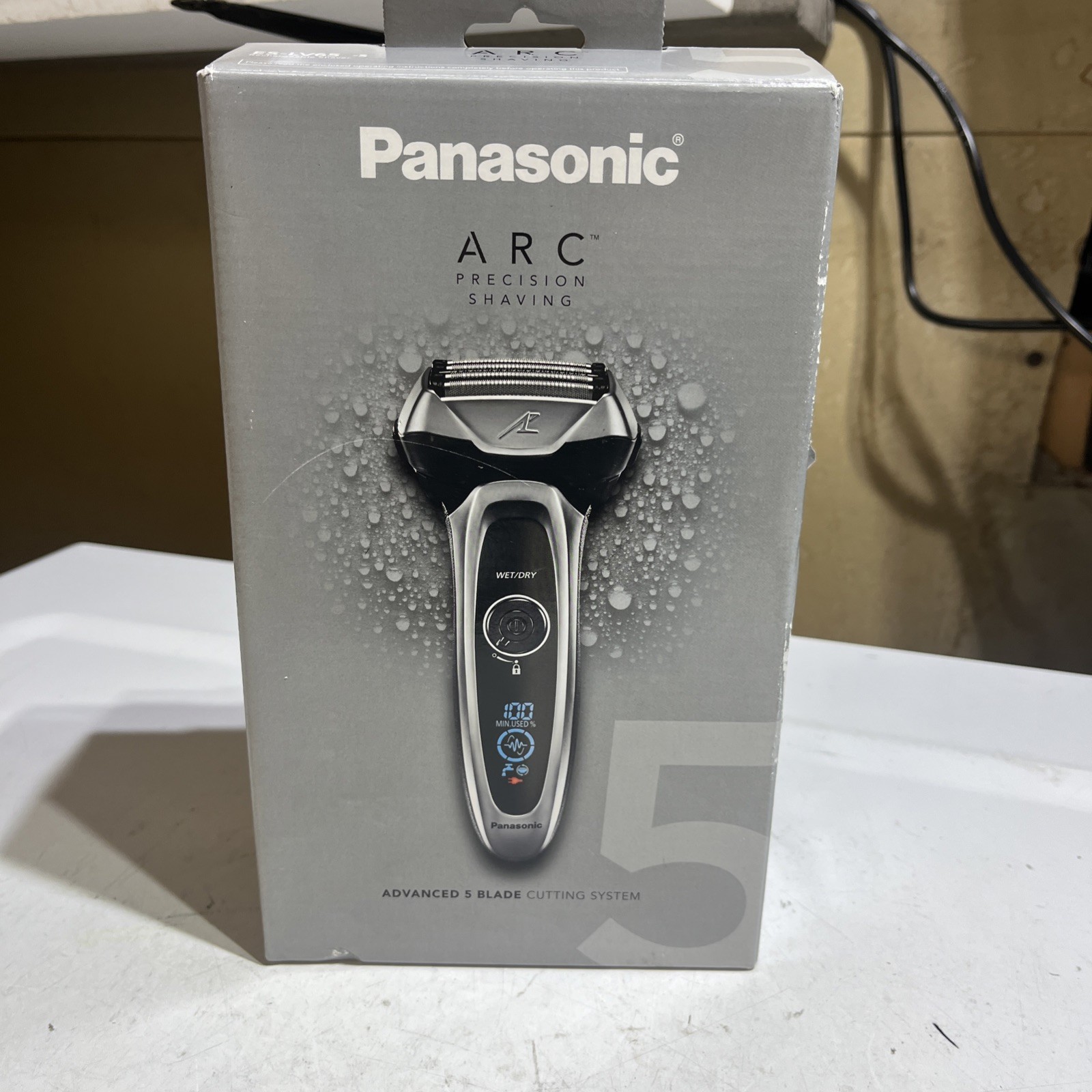 Panasonic LV65S Arc5 Men\'s 5-Blade Cordless Electric Razor Shave Sensor Used