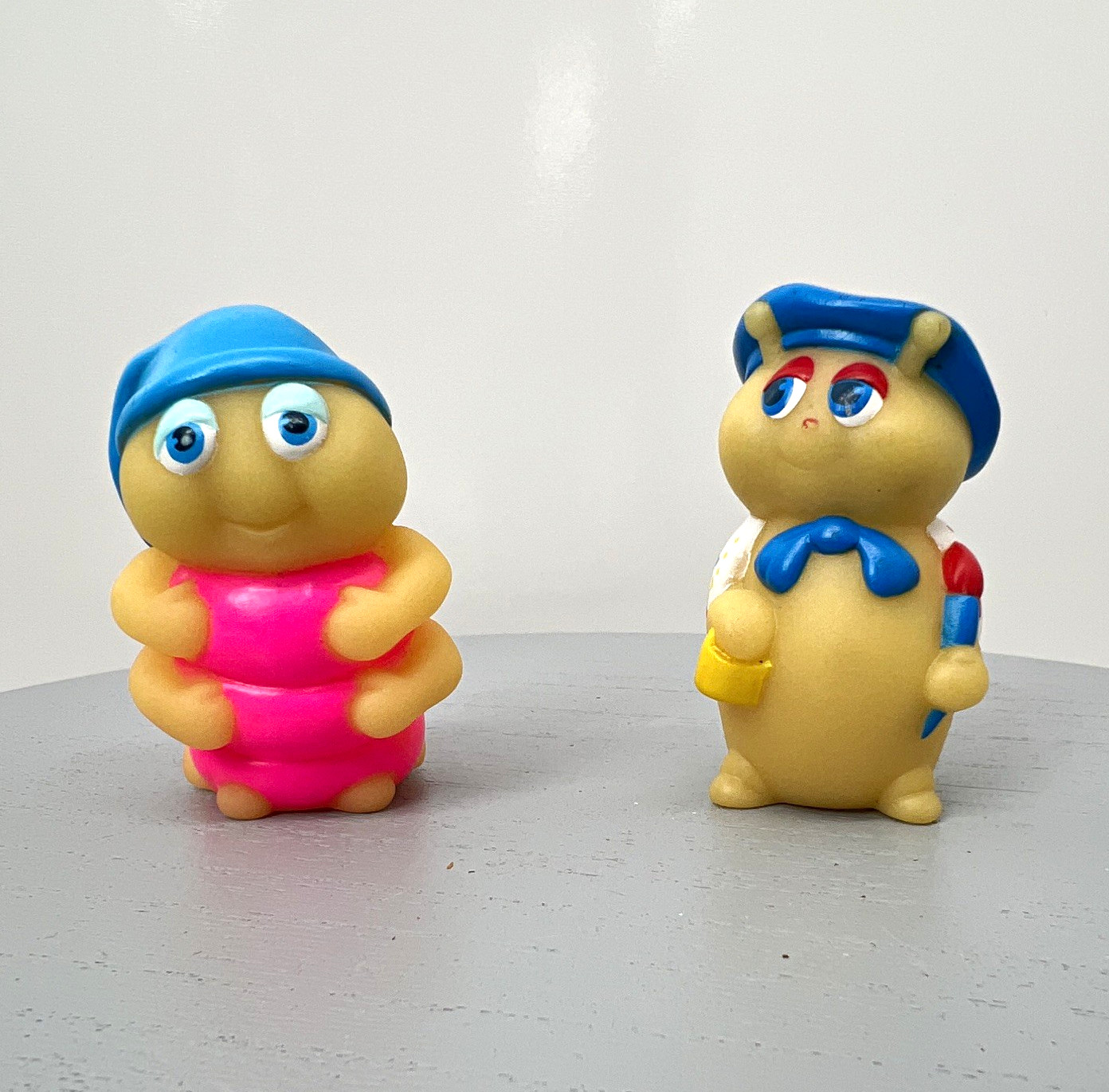 Vtg 1986 Glo Friends Lot of 2 Glo Doodlebug Artist & Snugbug Hasbro Playskool 
