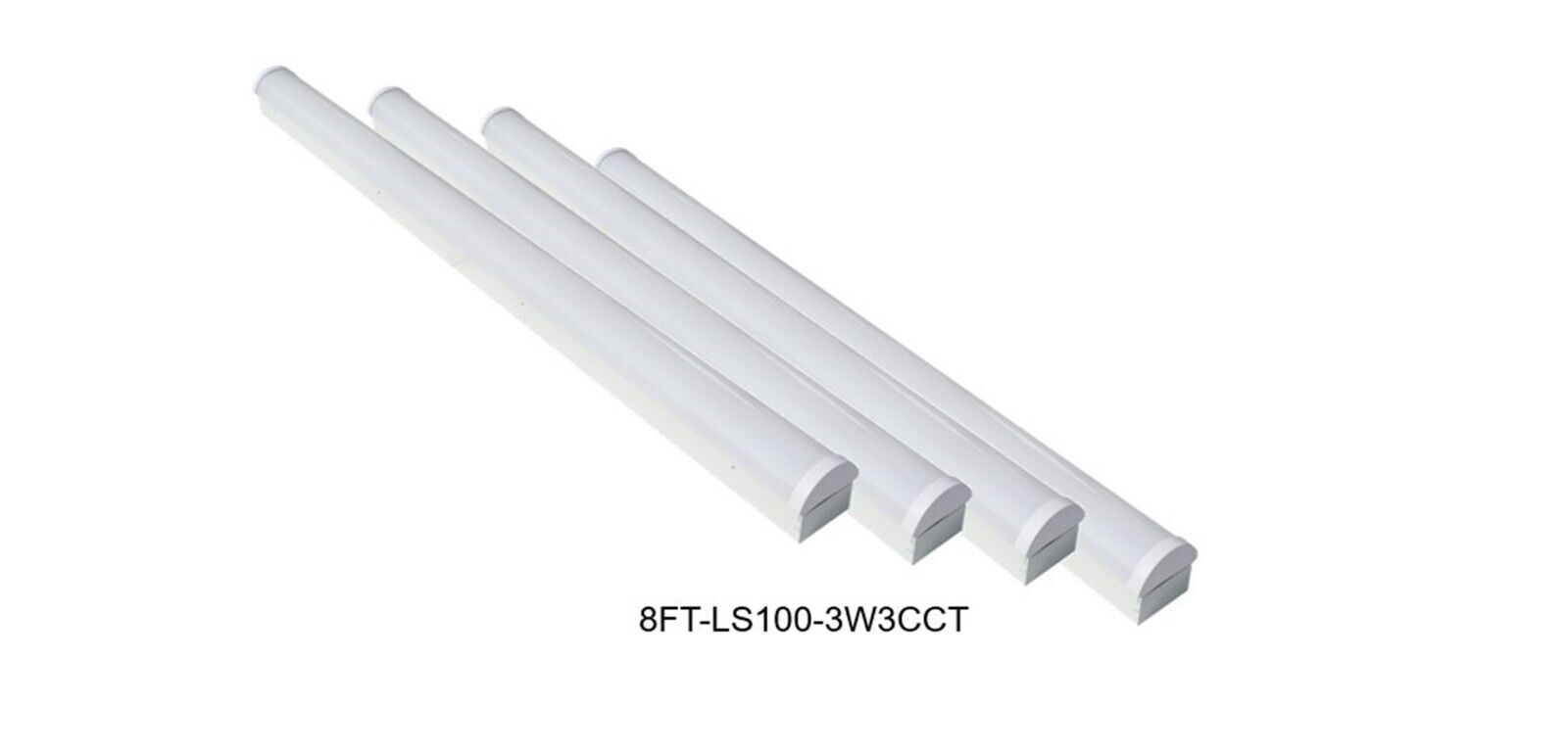 4 Pack 8FT LED Linear Strip 60/50/40W 5200/6500/7800lm Selectable
