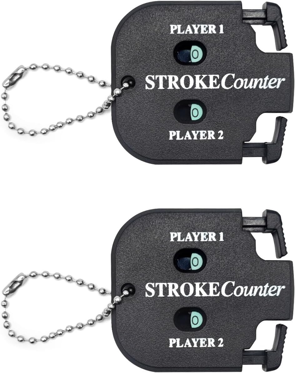 2Pcs Golf Score Counter Portable Handheld Stroke Clicker for 2 Players