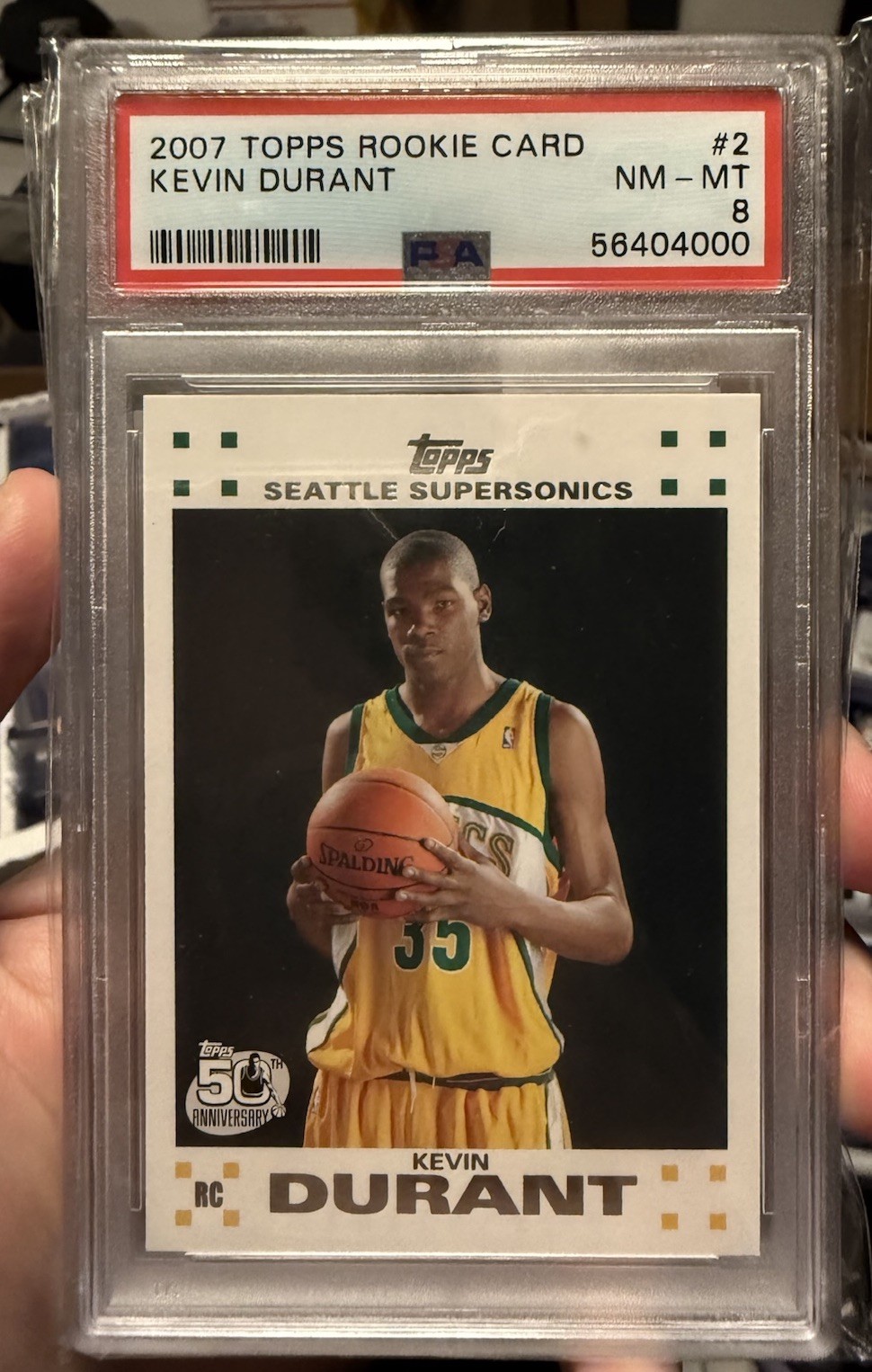 2007 Topps Kevin Durant #2 rookie card RC PSA 8 2007 Topps Kevin Durant #2 rookie card RC PSA 8