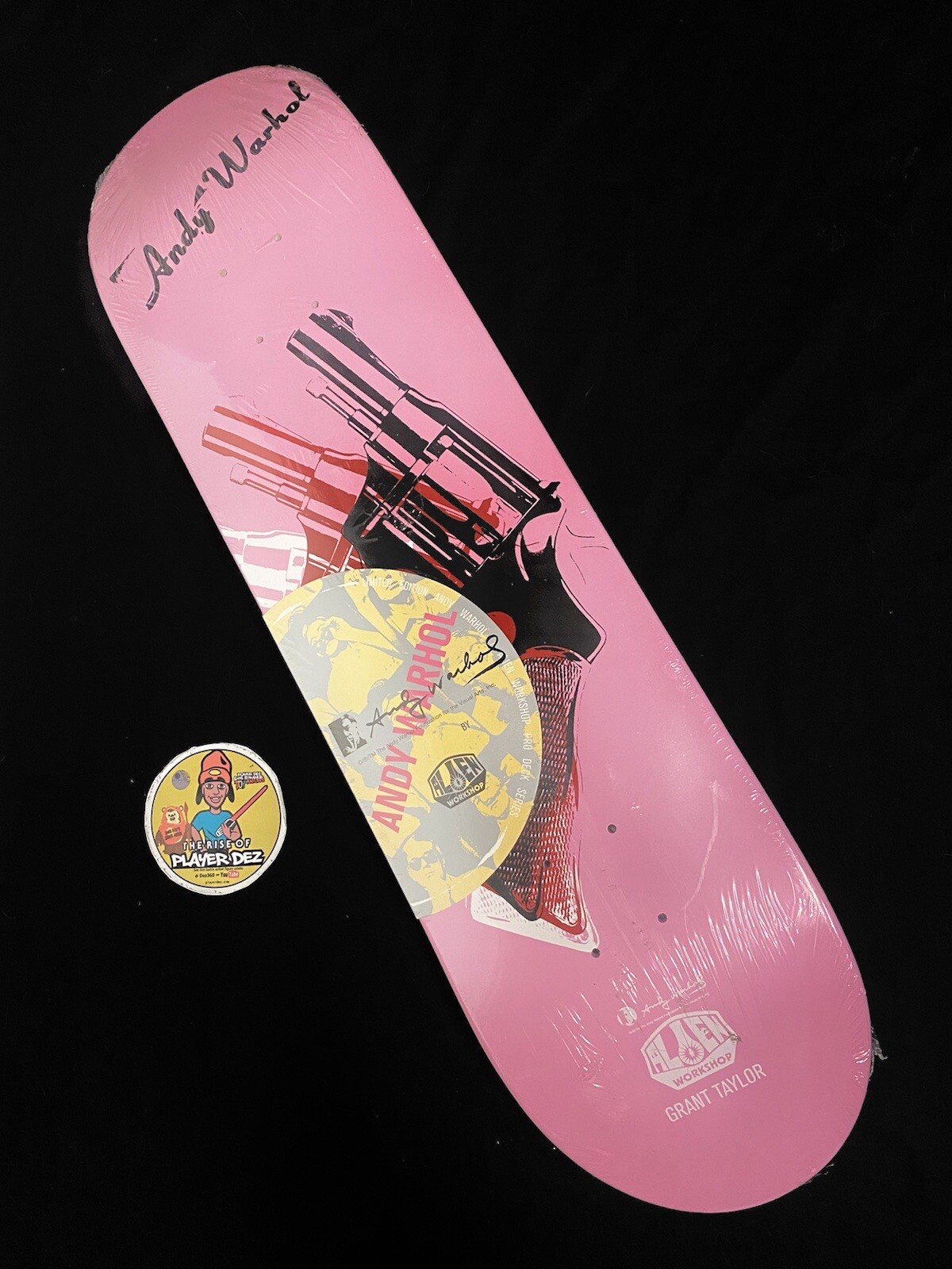 SUPER RARE Andy Warhol Alien Workshop Revolver Gun Grant Taylor Skateboard Deck SUPER RARE Andy Warhol Alien Workshop Revolver Gun Grant Taylor Skateboard Deck
