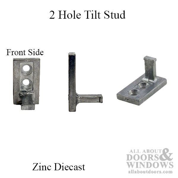 Cam Pivot 2 Hole Tilt Stud Zinc Diecast Non-Handed Wood Windows