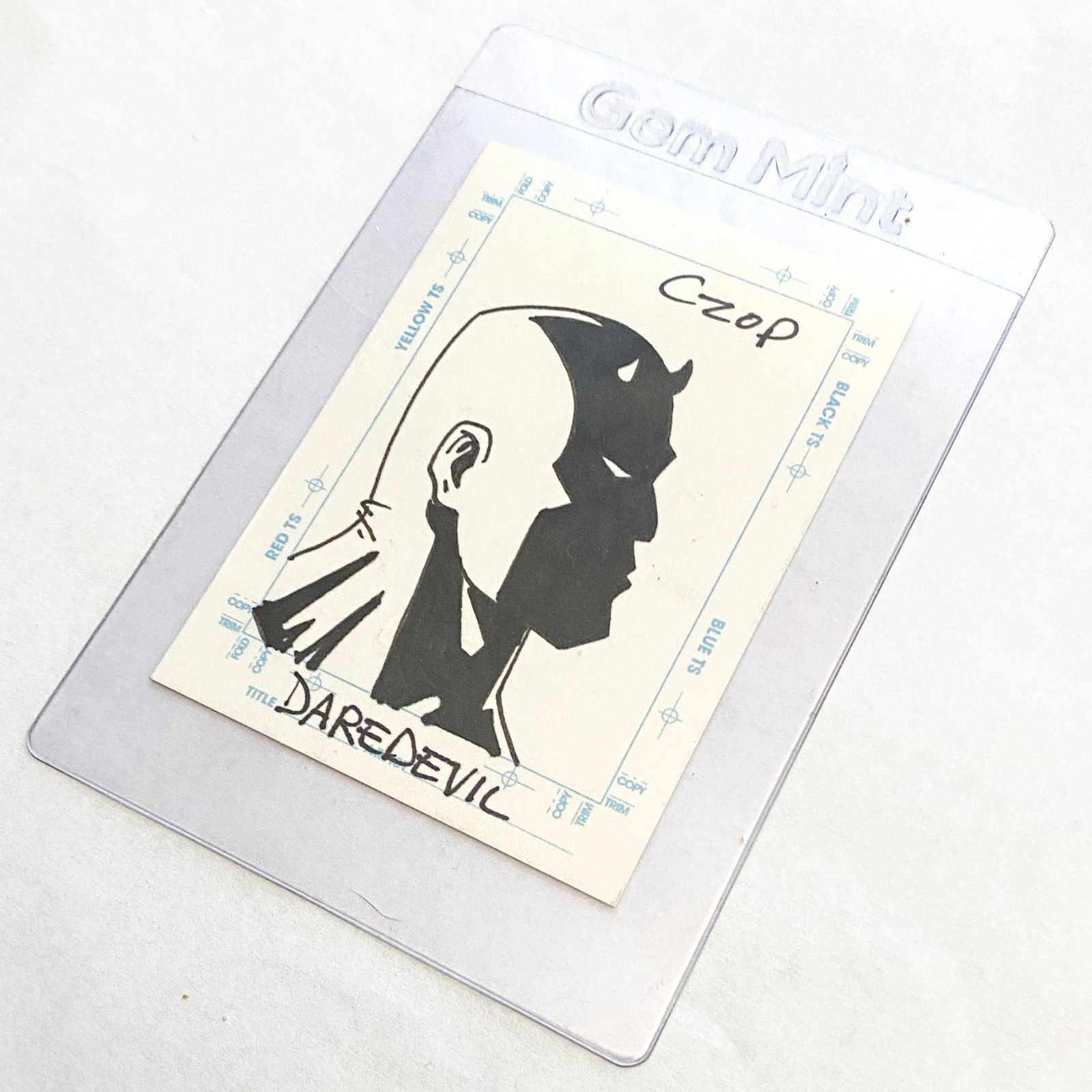 Marvel MCC 98 Sketchagraph - Rare DAREDEVIL SIGNED CZOP Sketch Card 1/1