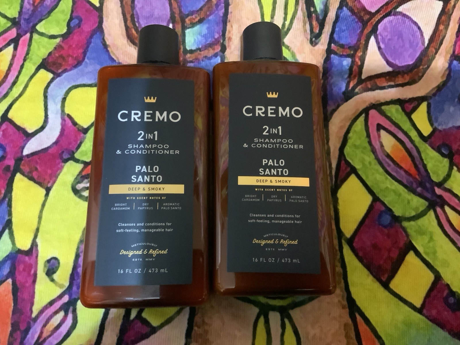 2~Cremo Palo Santo 2-in-1 Shampoo & Conditioner 16oz Each. Deep & Smoky. 2~Cremo Palo Santo 2-in-1 Shampoo & Conditioner 16oz Each. Deep & Smoky.