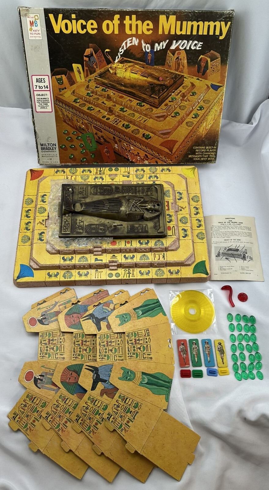 1971 Voice of the Mummy Game by Milton Bradley Complete/Working Green Jewels
