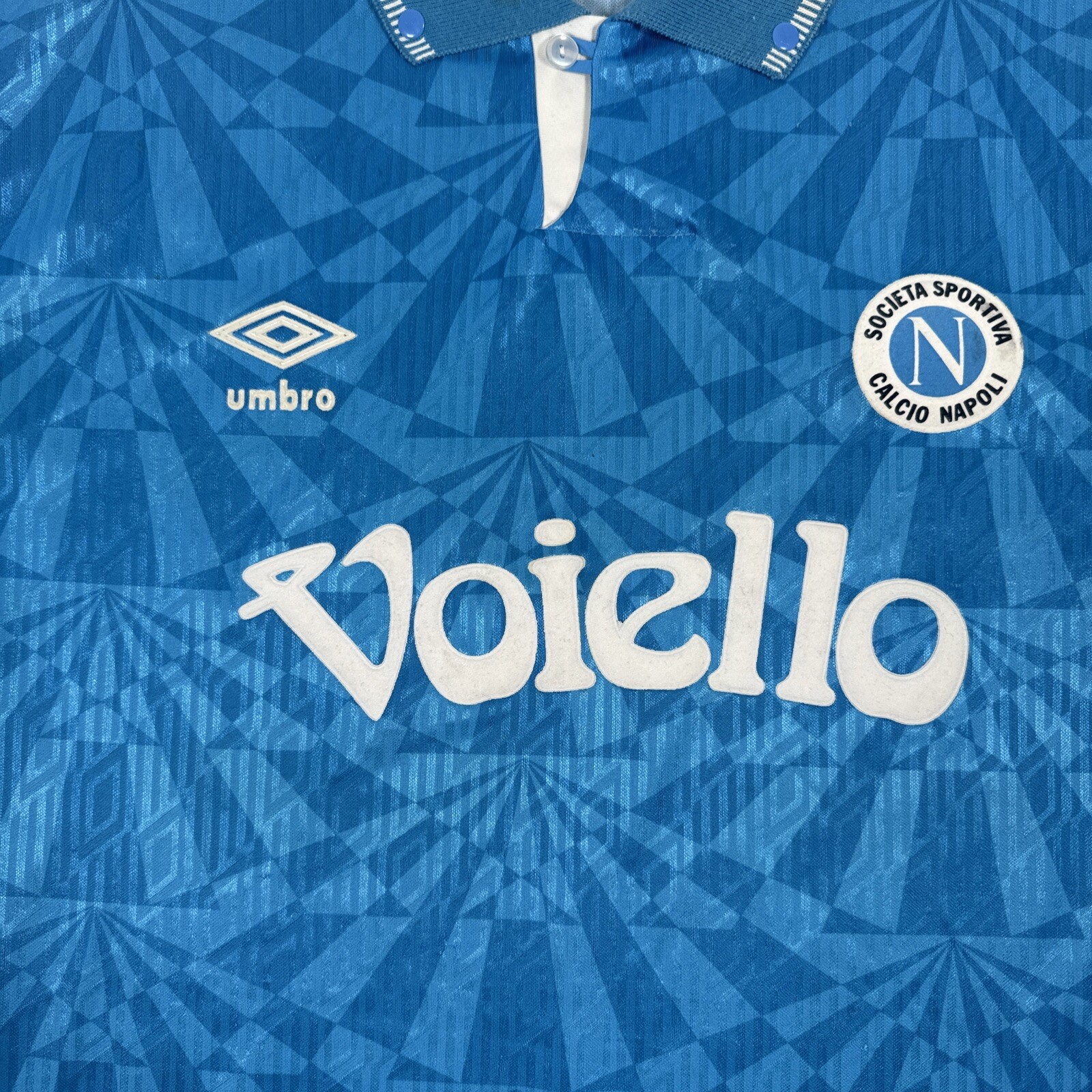 SSC Napoli Football Shirt 1991/1992/1993 Home Mens XL Genuine SSC Napoli Football Shirt 1991/1992/1993 Home Mens XL Genuine