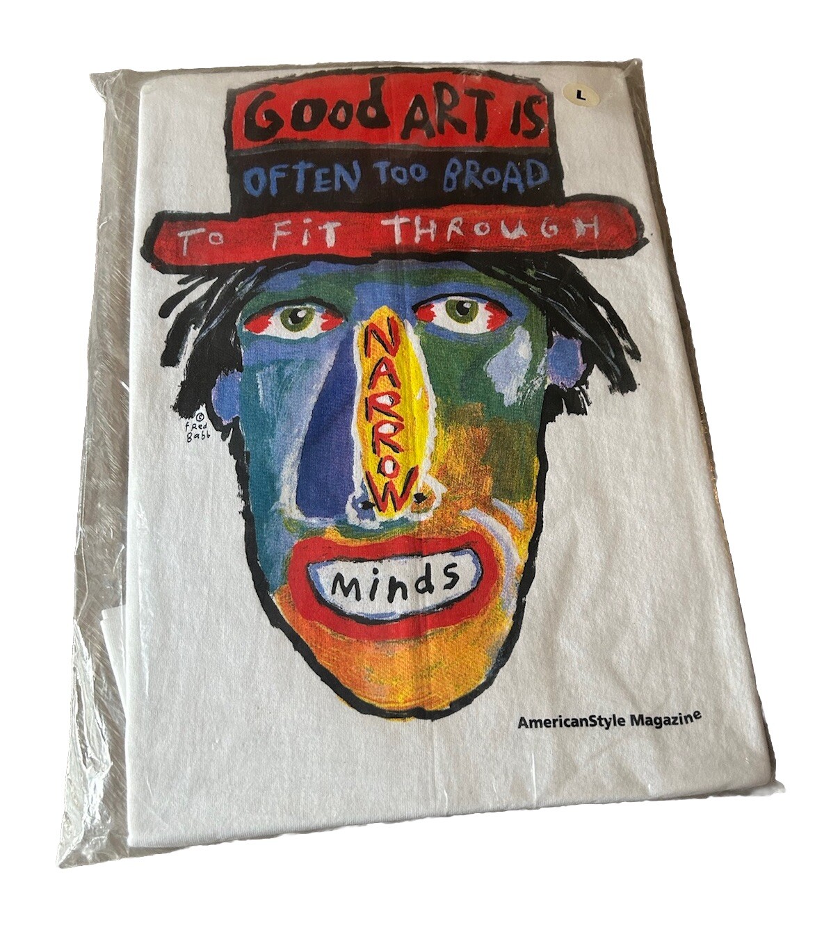 Vintage Fred Babb Promo Art T-shirt Tee SZ L Deadstock Sealed American Style Mag Vintage Fred Babb Promo Art T-shirt Tee SZ L Deadstock Sealed American Style Mag