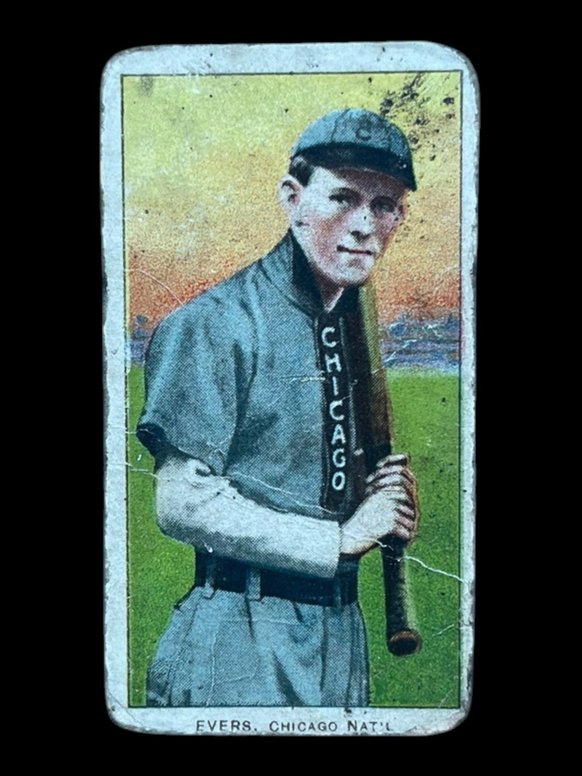 Vtg 1909-11 T206 Johnny Evers Chicago Cubs Piedmont Baseball Tobacco Card HOF Vtg 1909-11 T206 Johnny Evers Chicago Cubs Piedmont Baseball Tobacco Card HOF