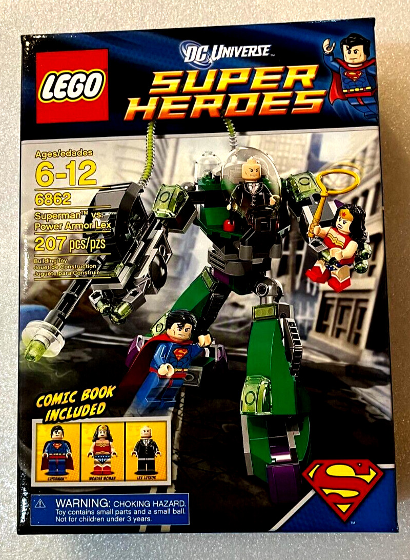 LEGO Super Heroes DC SUPERMAN VS POWER ARMOR LEX 6862 Sealed NIB Retired