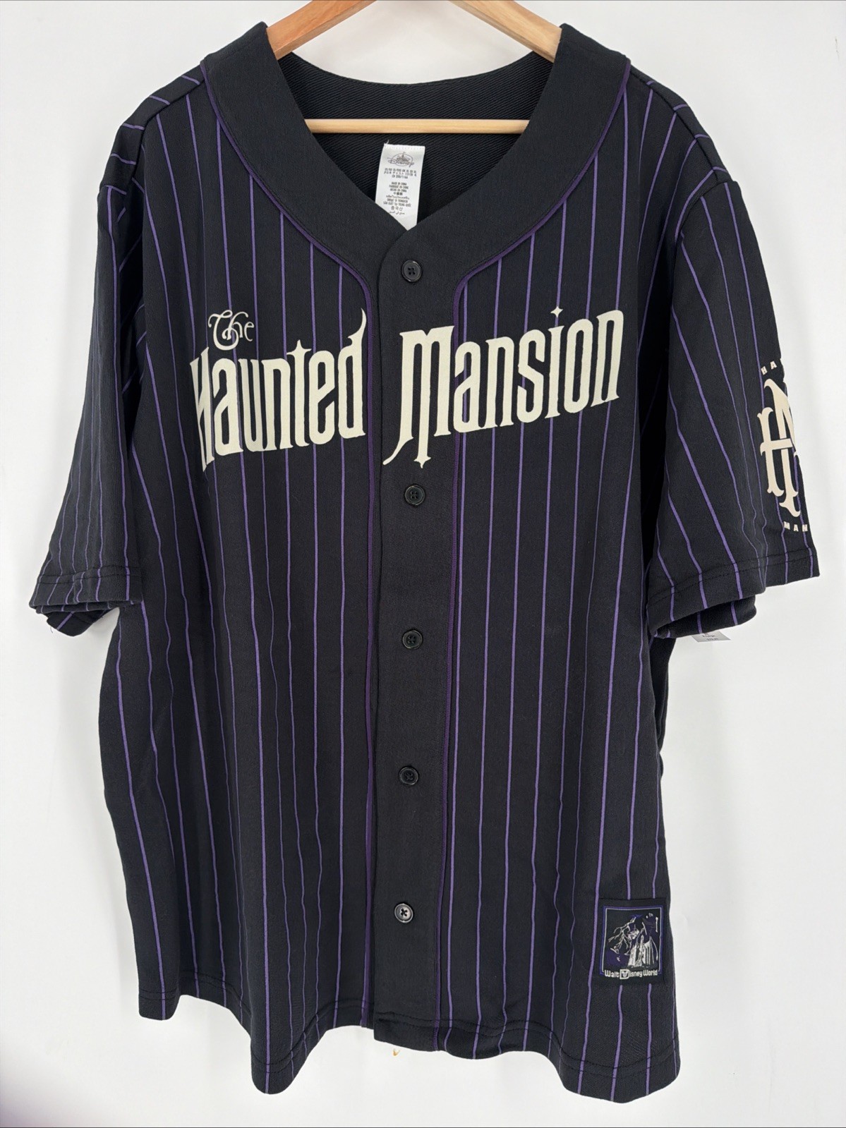 Disney Parks The Haunted Mansion Adult Baseball Jersey Shirt XL NWT Disney Parks The Haunted Mansion Adult Baseball Jersey Shirt XL NWT