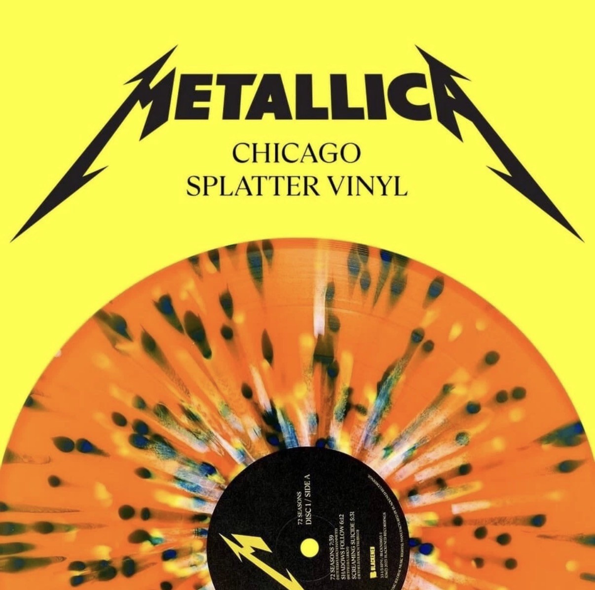 Metallica 72 Seasons Chicago 2024 Pop-Up Store Exclusive Splatter Vinyl Metallica 72 Seasons Chicago 2024 Pop-Up Store Exclusive Splatter Vinyl