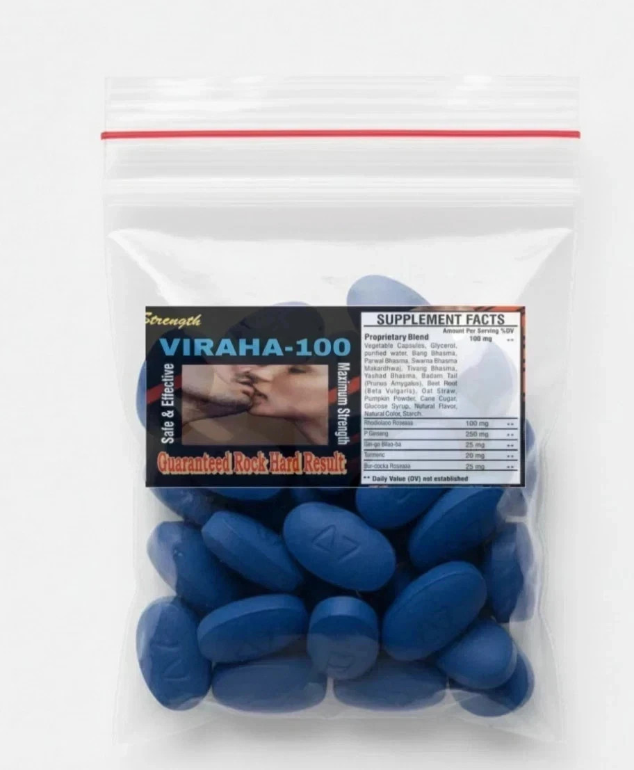 Herbal VIRAHA-100 Blue Male Pillz for Extreme Male Enhancement both sex sku21