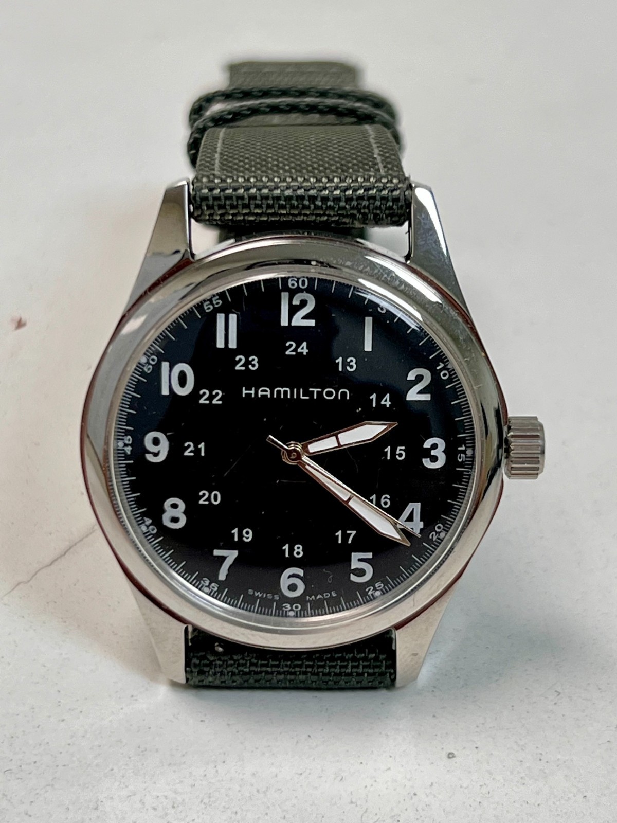 Vintage Hamilton Hand-Winding Black Dial 17 J Men Watch Leather Band Vintage Hamilton Hand-Winding Black Dial 17 J Men Watch Leather Band