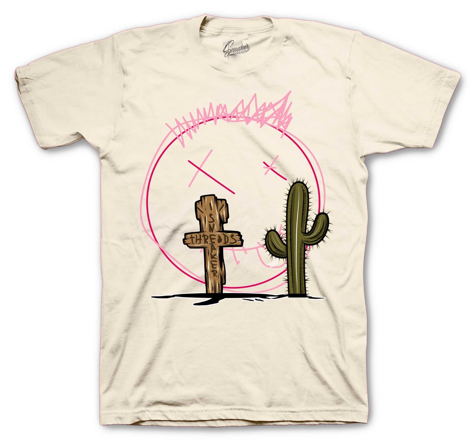 Shirt To Match AJ Retro 1 Travis Shy Pink Tropical Pink Shoes - ST Cactus Tees
