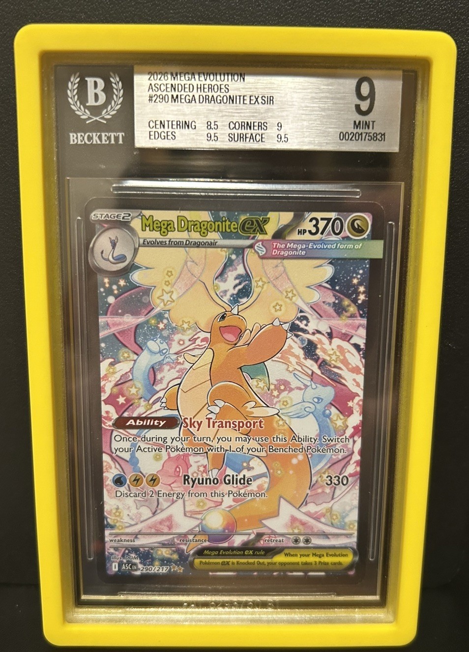 2026 Pokemon Mega Dragonite ex Special Illustration Rare #290/217 BGS 9 2026 Pokemon Mega Dragonite ex Special Illustration Rare #290/217 BGS 9