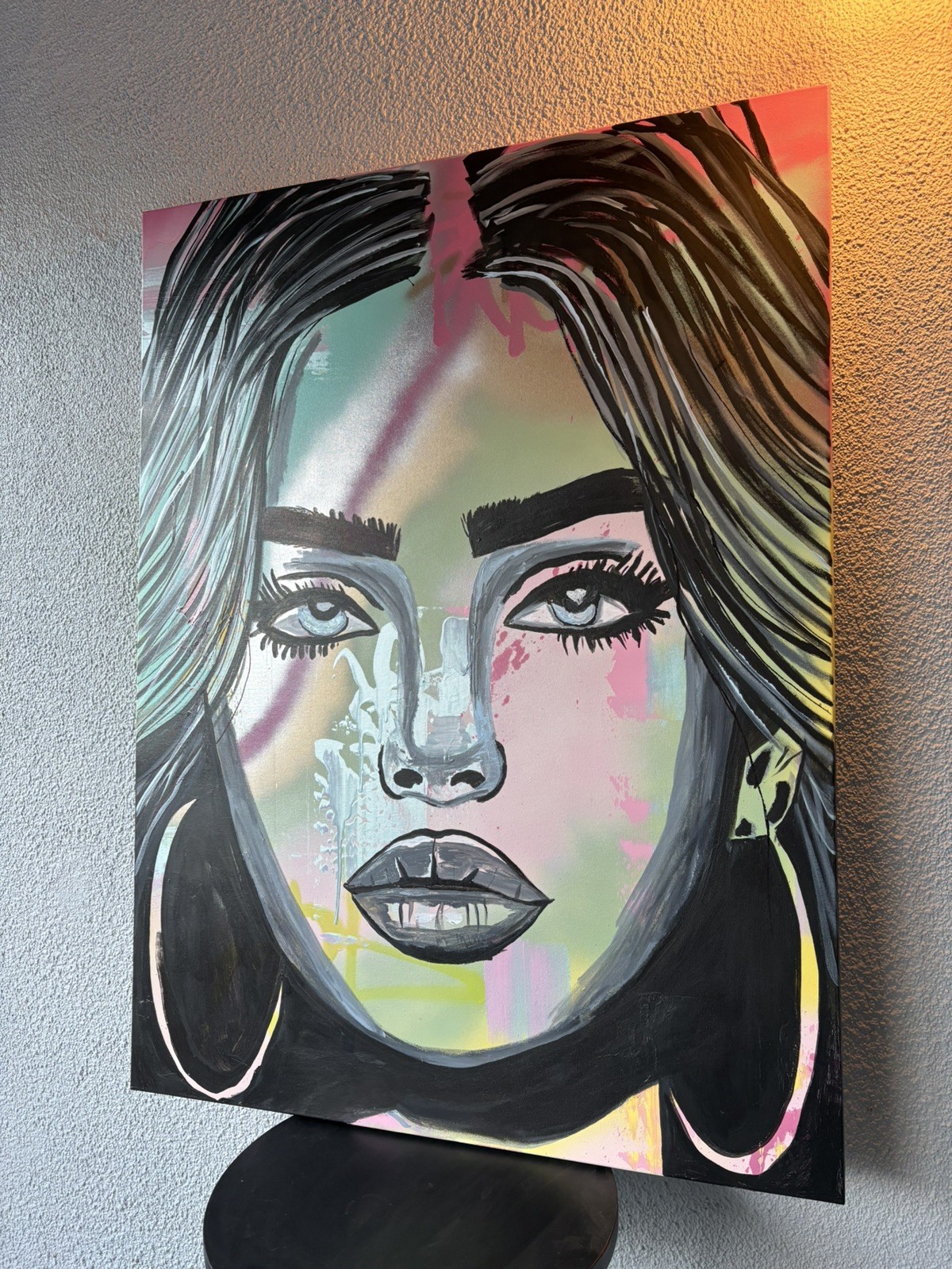 1 of 1 Original Oil Acrylic Aerosol Painting 36” x 48” Abstract Portrait 🔥 1 of 1 Original Oil Acrylic Aerosol Painting 36” x 48” Abstract Portrait 🔥
