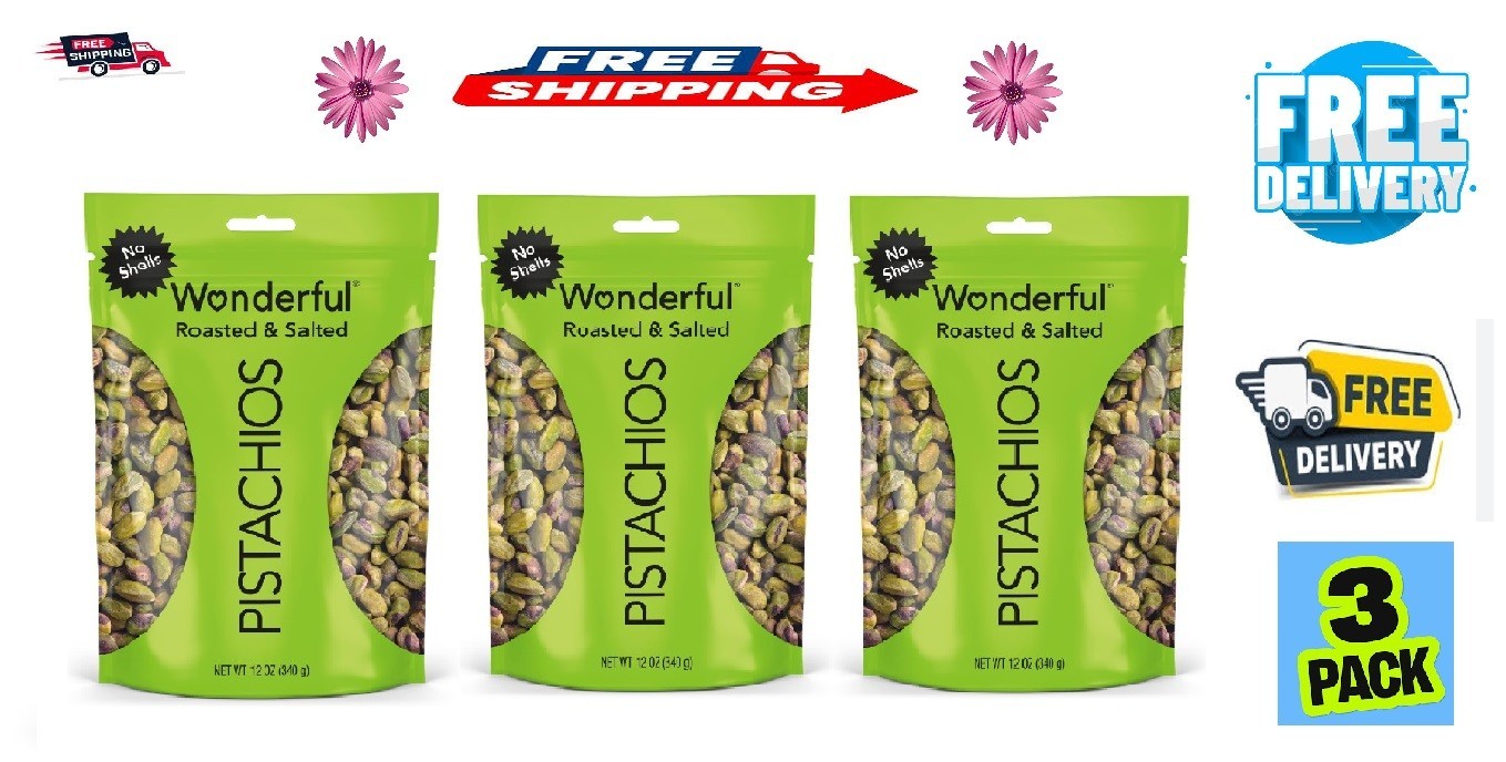 Wonderful Pistachios No-Shell Roasted and Salted Nuts 36 Ounce Resealable Bags
