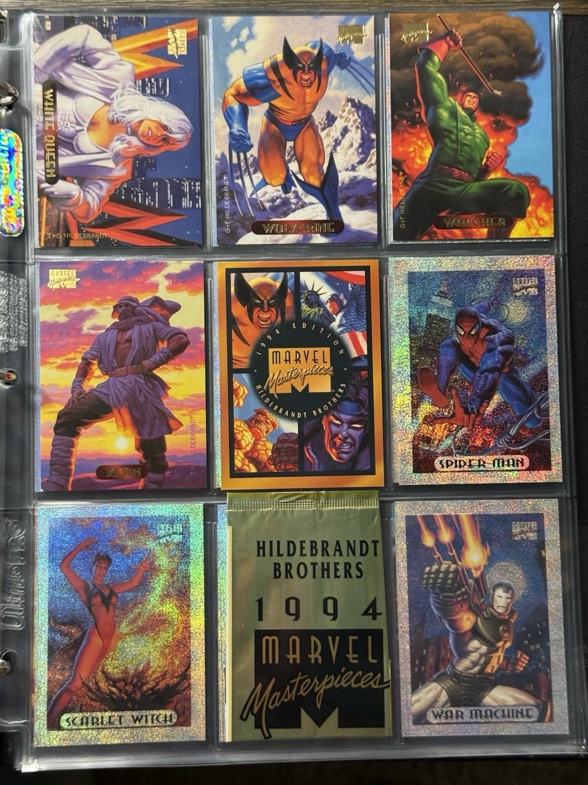 1994 Marvel Masterpieces 140 Card Full Set, 9/9 Power Blast, 10/10 Silver Holo 1994 Marvel Masterpieces 140 Card Full Set, 9/9 Power Blast, 10/10 Silver Holo