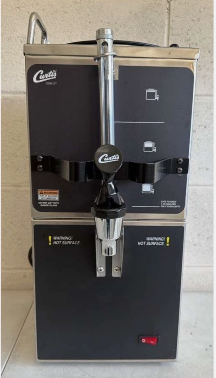 Wilbur Curtis Gemini 1.5 Gallon Satellite Dispenser And Warmer Stand - GEM-3-5 Wilbur Curtis Gemini 1.5 Gallon Satellite Dispenser And Warmer Stand - GEM-3-5