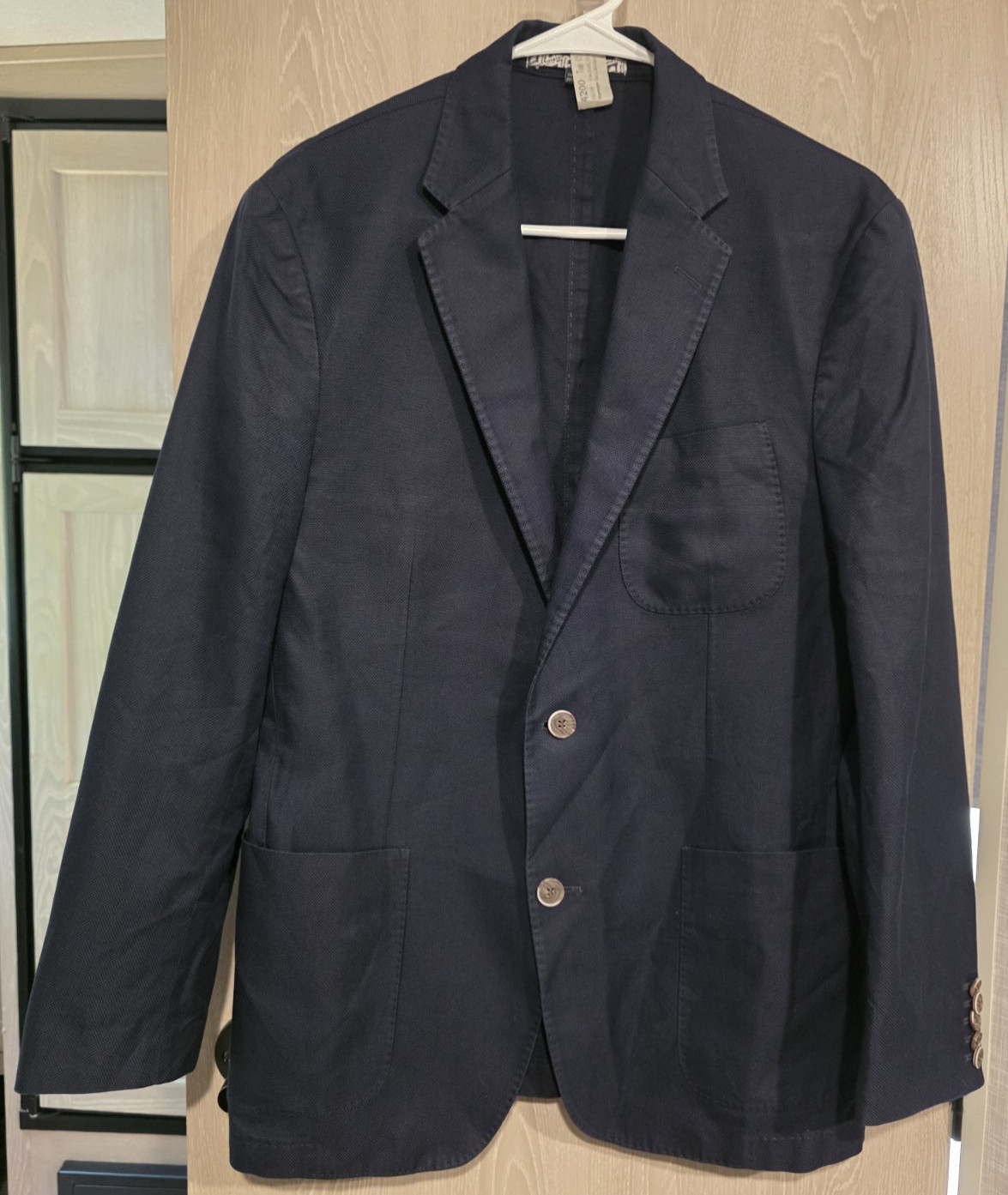 SUITSUPPLY Made Portugal Blazer Men\'s 38S Navy MIANI Cotton Surgeon\'s Cuffs