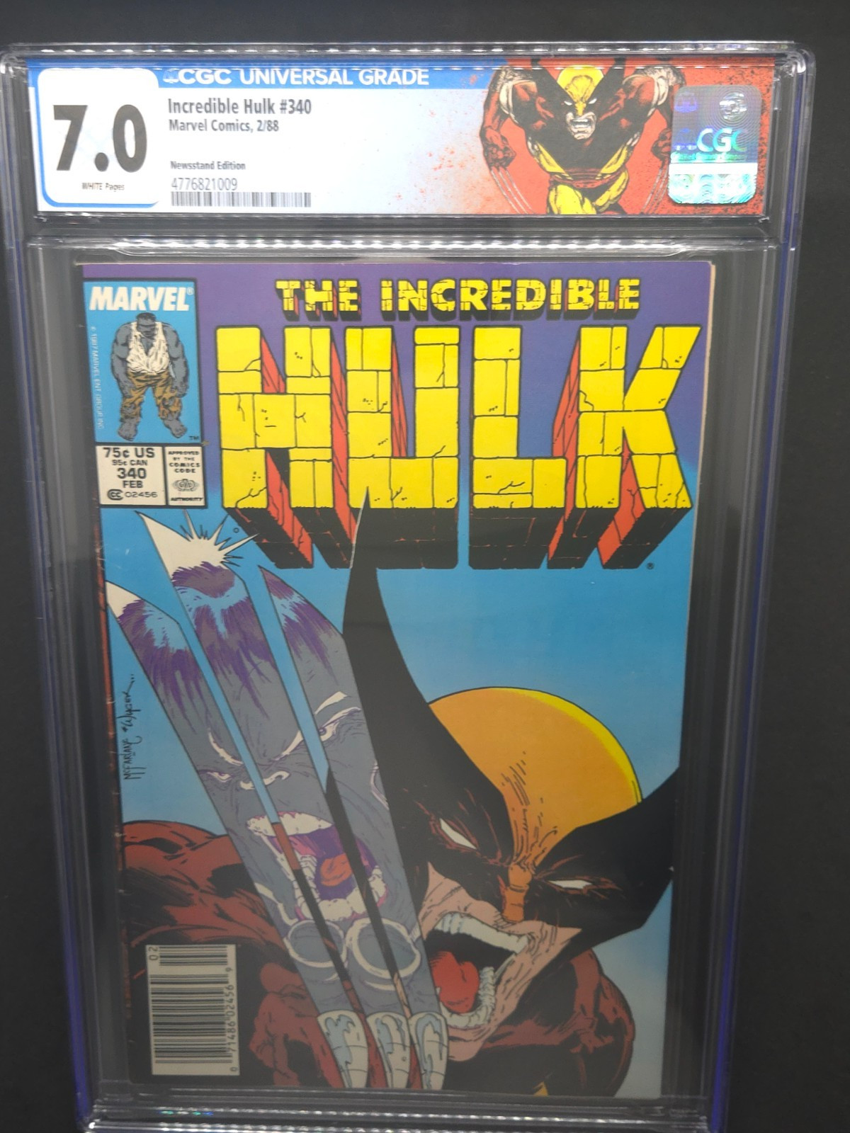 The Incredible Hulk, Vol. 1, #340 - CGC 7.0 - NEWSSTAND - Classic MacFarlane