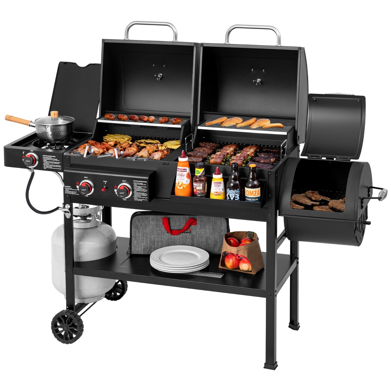 Royal Gourmet 2-Burner Gas and Charcoal Combo Grill Royal Gourmet 2-Burner Gas and Charcoal Combo Grill