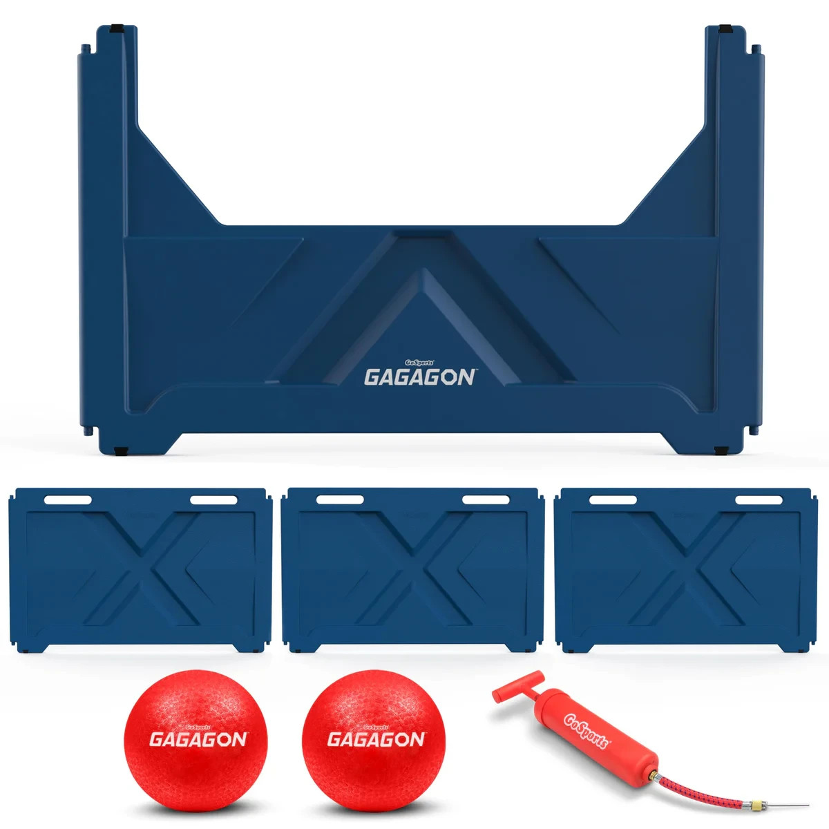 GoSports Gagagon Modular Gaga Ball Pit Panels Gate Set with Balls Pump.