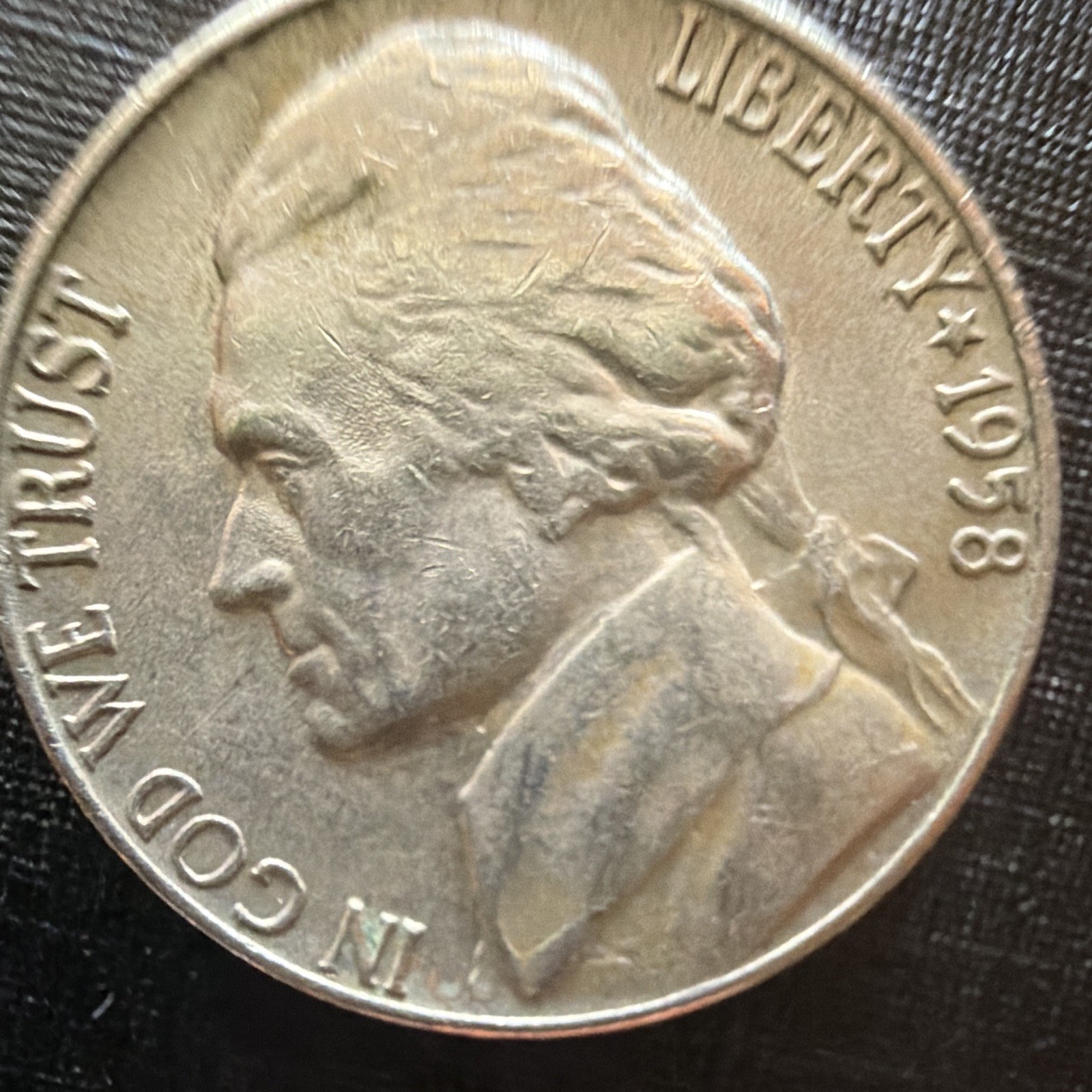 1958-D Denver 5C Jefferson Nickel Business Strike Variety D KM#A192