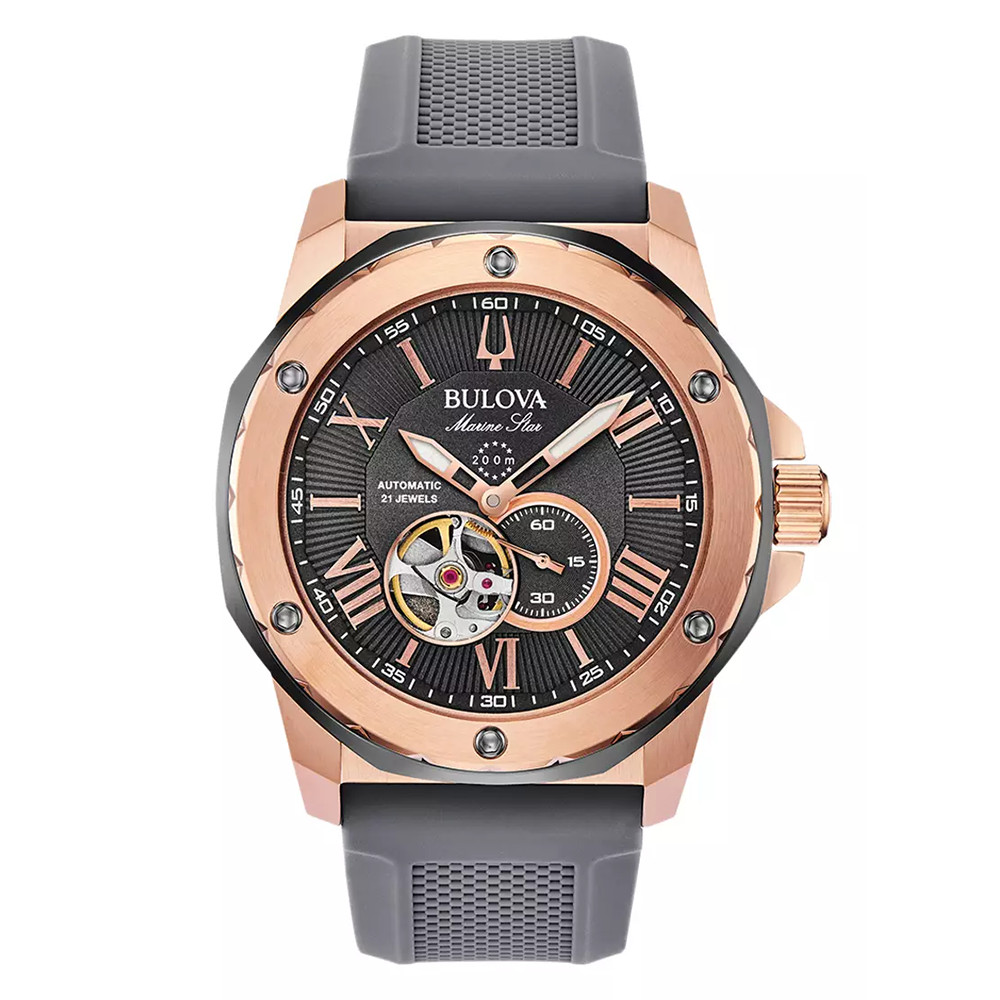 Bulova Series A 98A228 Men\'s Marine Star Automatic Stainless Steel Watch 44 mm