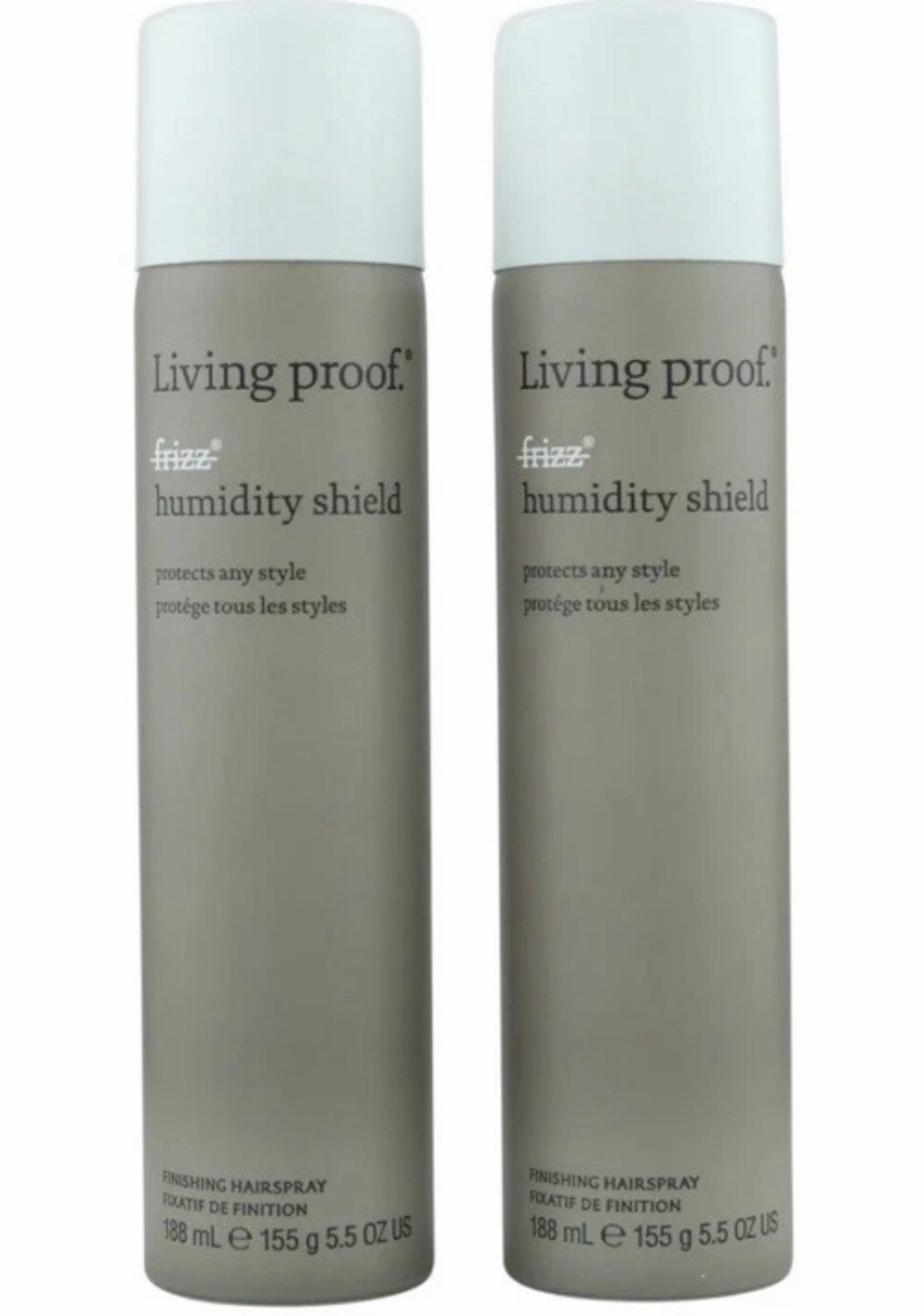 Set of 2 Living Proof No Frizz Humidity Shield Finishing Spray 5.5 oz NEW Set of 2 Living Proof No Frizz Humidity Shield Finishing Spray 5.5 oz NEW