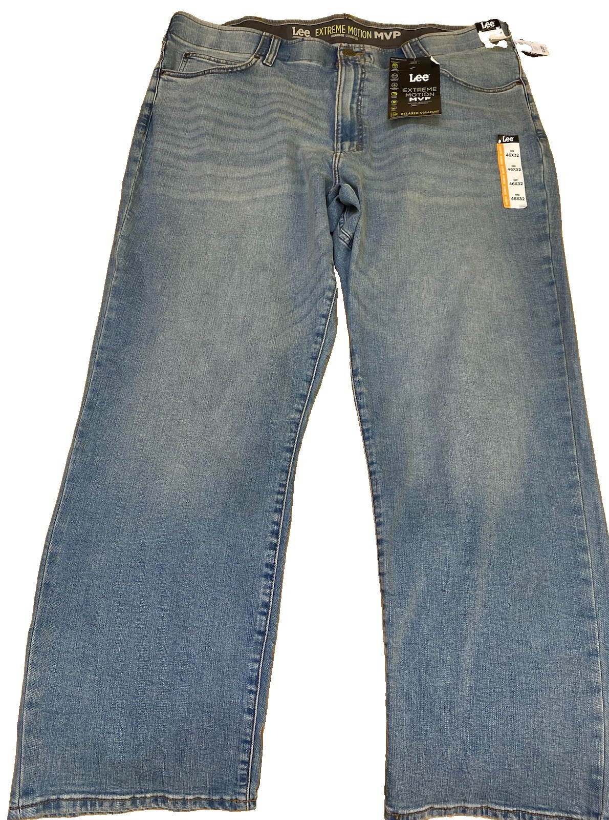Lee Extreme Motion MVP Jeans Mens 46x32 Blue relaxed Straight Stretch NEW NWT Lee Extreme Motion MVP Jeans Mens 46x32 Blue relaxed Straight Stretch NEW NWT