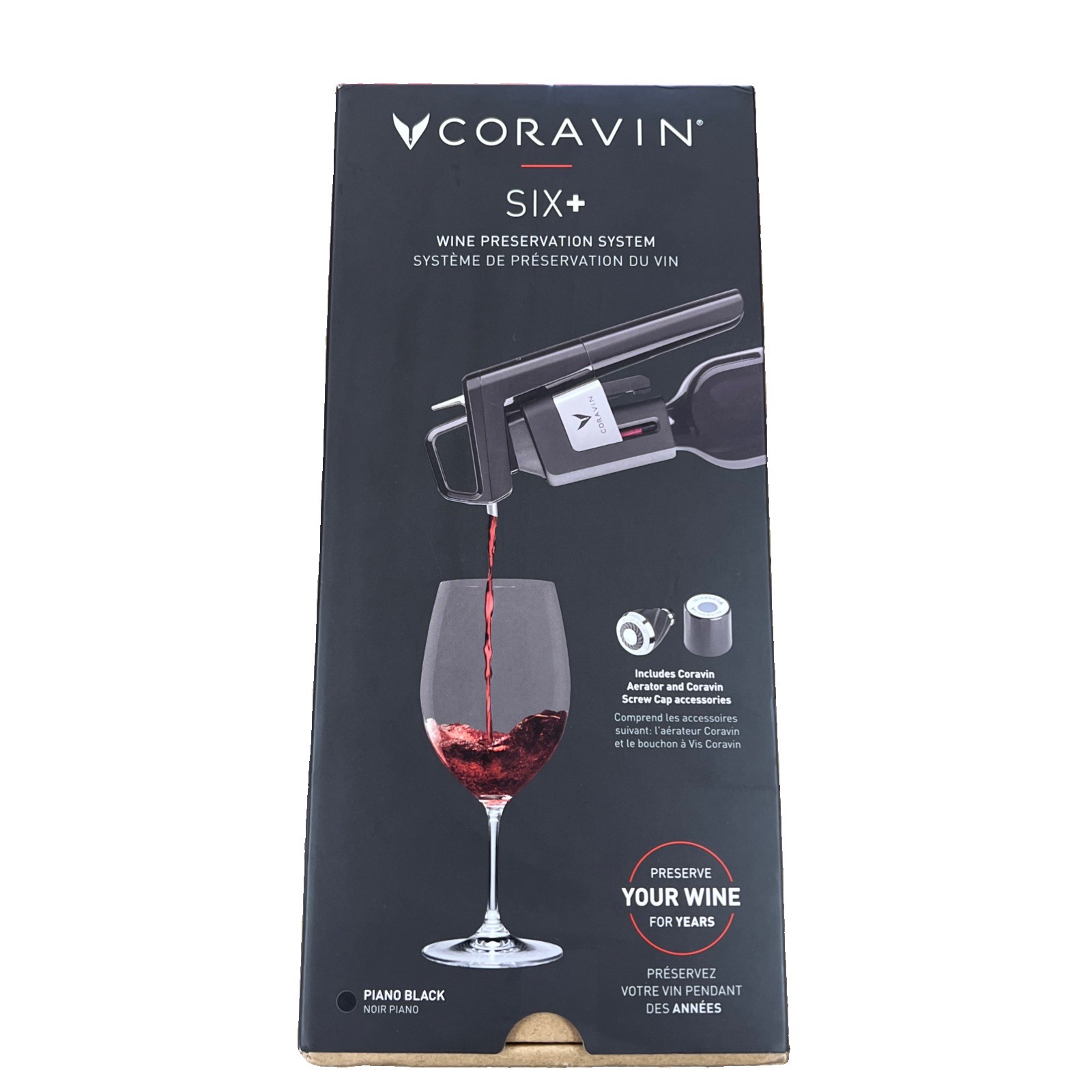 Coravin Timeless Six+ Wine Preservation System - Piano Black - Brand New In Box Coravin Timeless Six+ Wine Preservation System - Piano Black - Brand New In Box