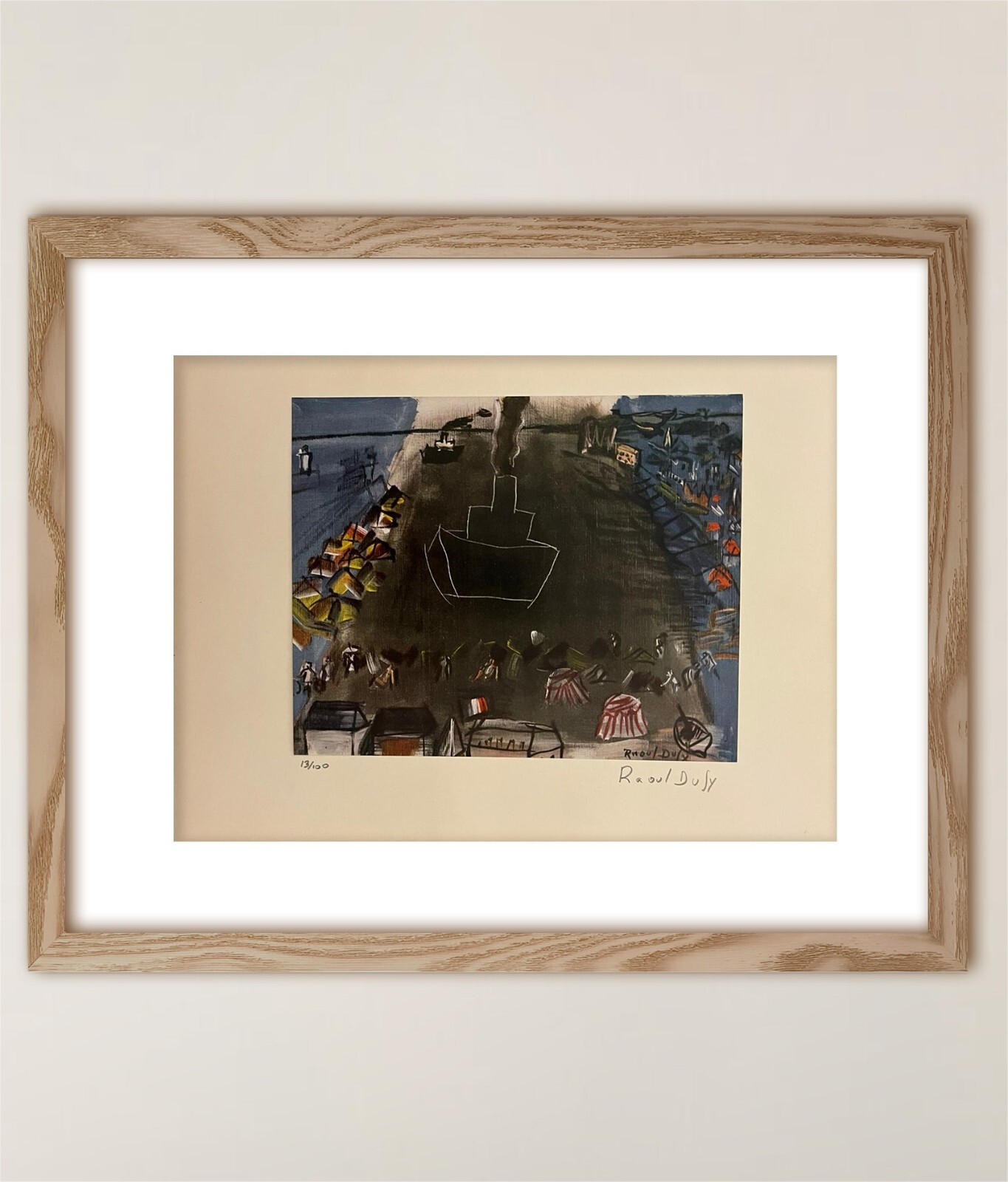 Raoul Dufy, Original Signed Print with COA and $3,500 Appraisal.*-